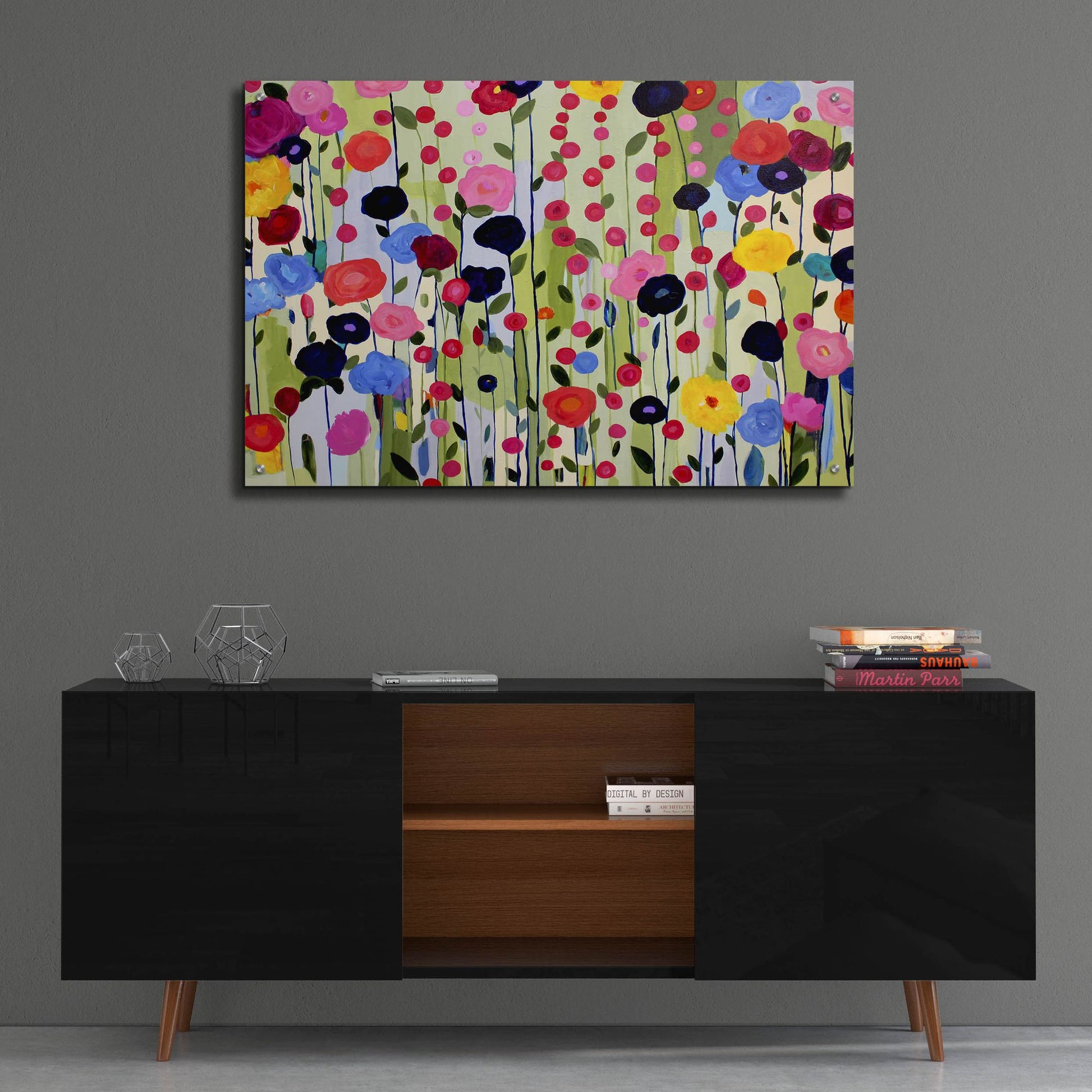 Epic Art ' She Found a Place to Bloom' by Carrie Schmitt, Acrylic Glass Wall Art,36x24