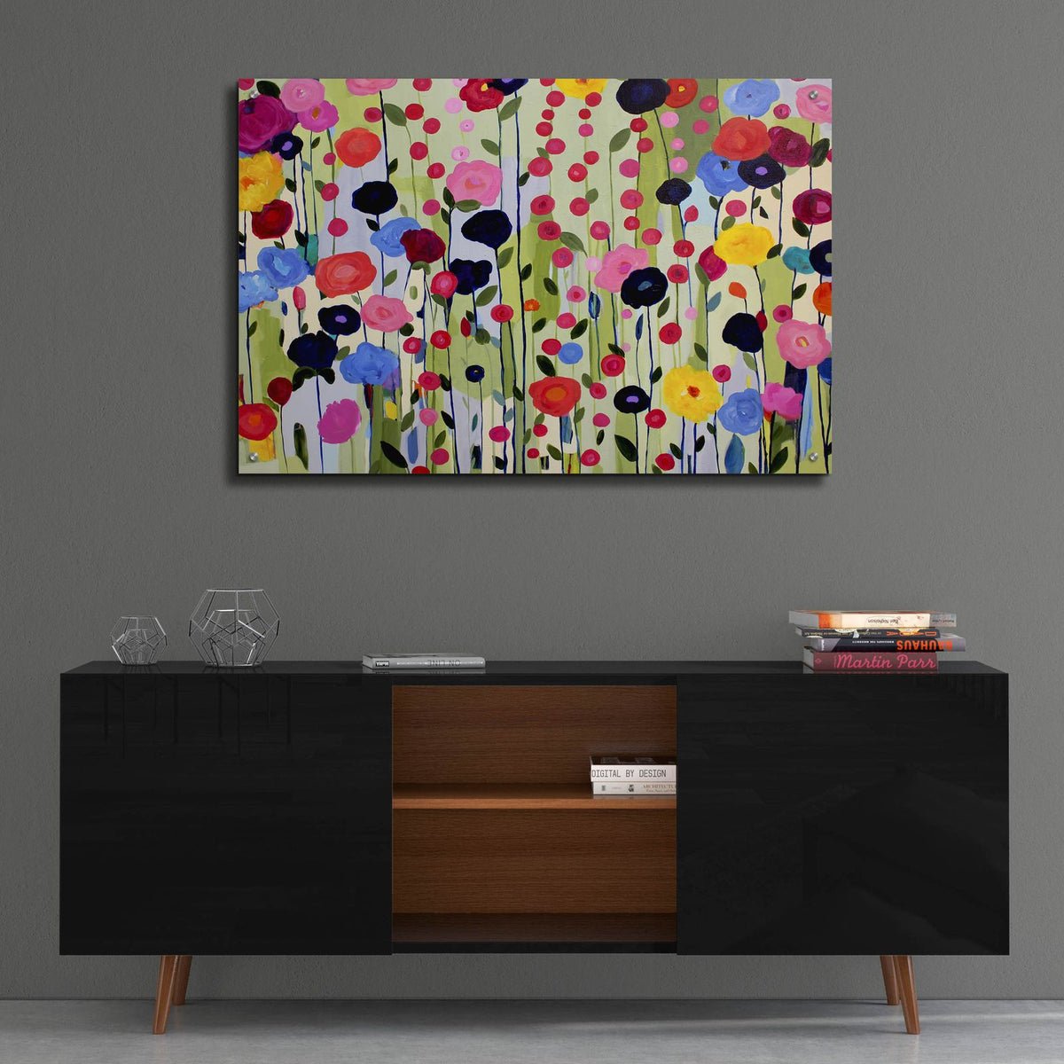 She Found a Place to Bloom by Carrie Schmitt - 36x24 acrylic wall art in a room