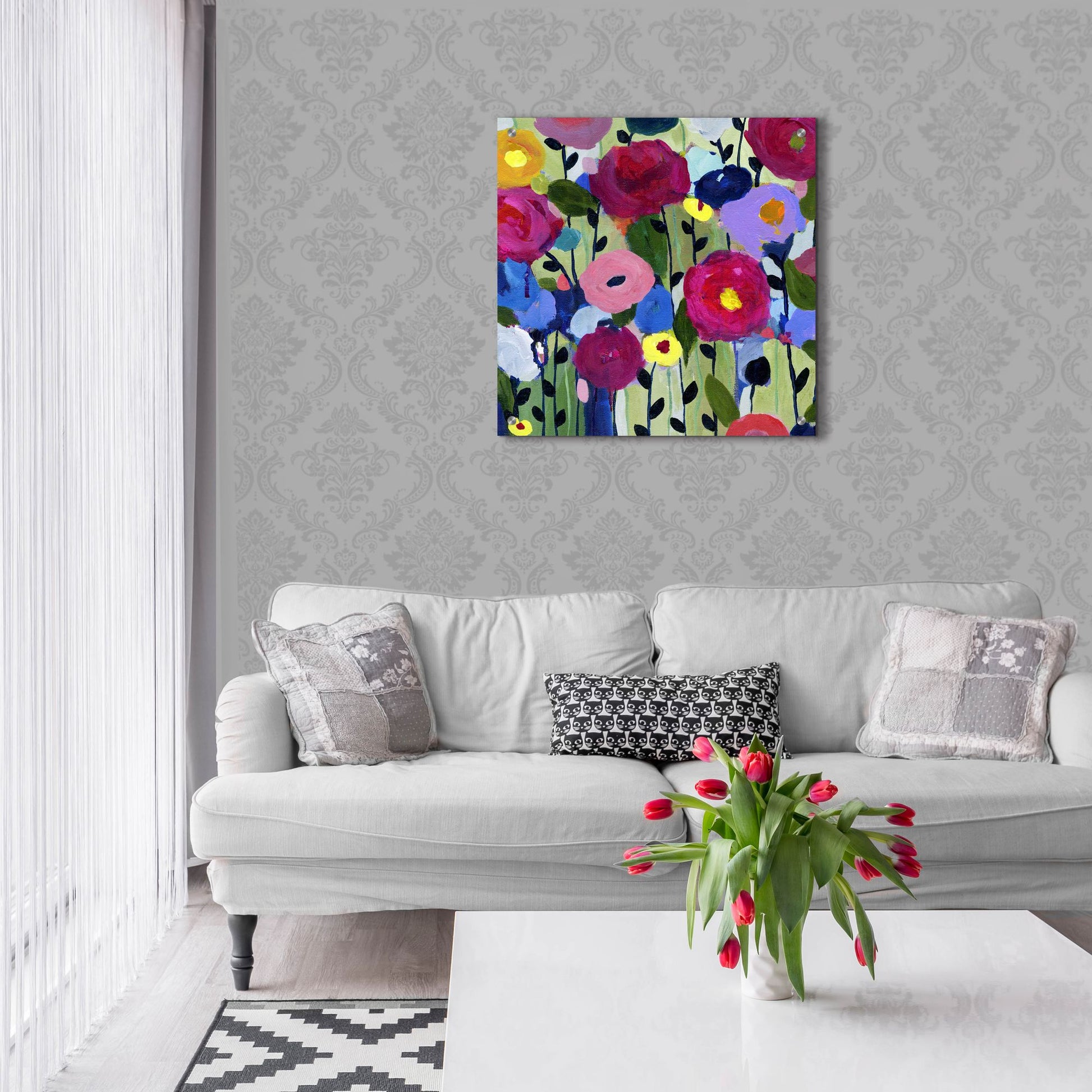 Epic Art ' Prayer Garden' by Carrie Schmitt/artlicensing.com, Acrylic Glass Wall Art,24x24