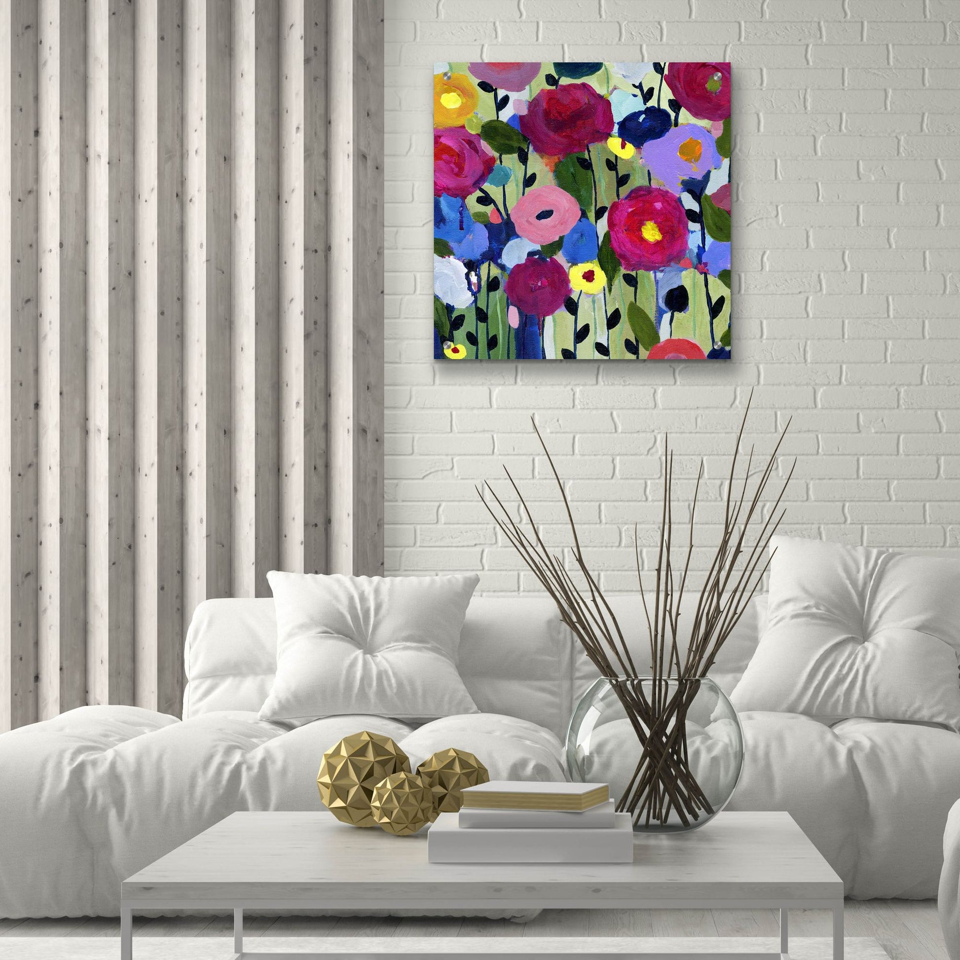 Epic Art ' Prayer Garden' by Carrie Schmitt/artlicensing.com, Acrylic Glass Wall Art,24x24