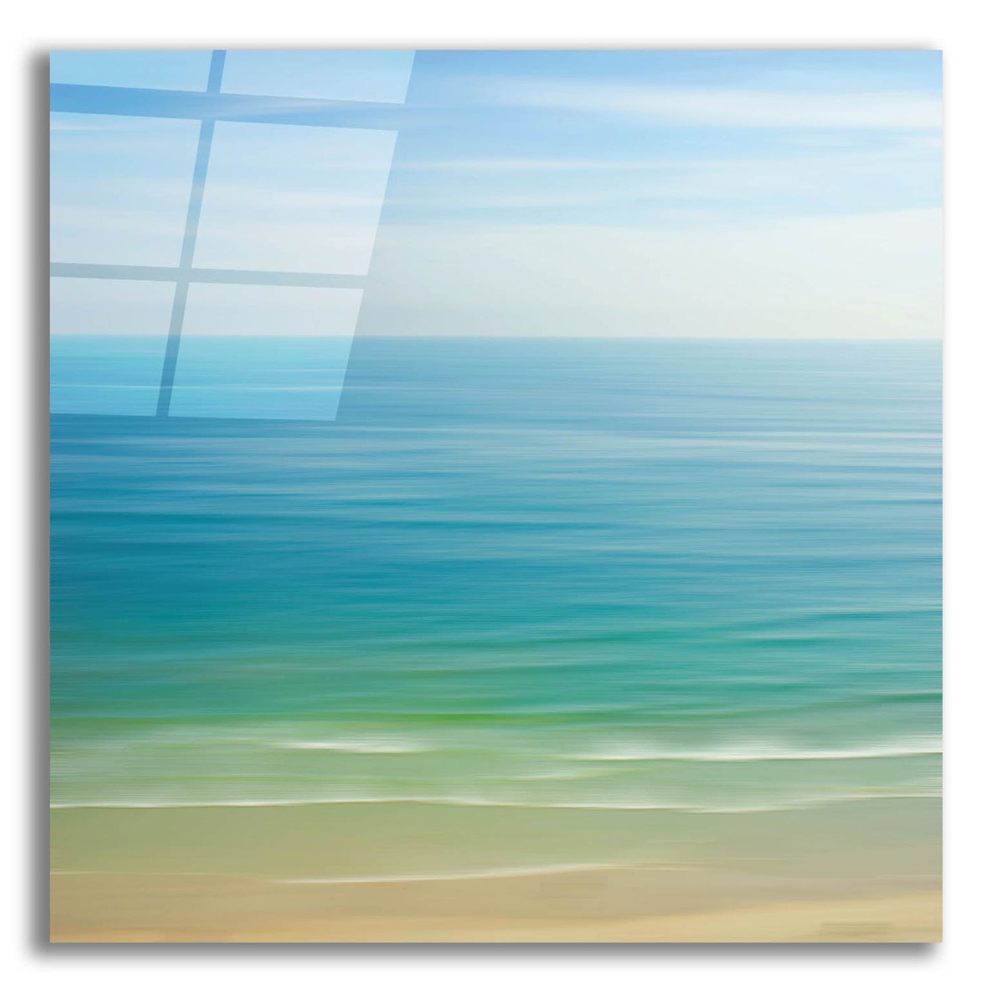 Epic Art ' Seacoast 121' by David E Rowell, Acrylic Glass Wall Art,12x12