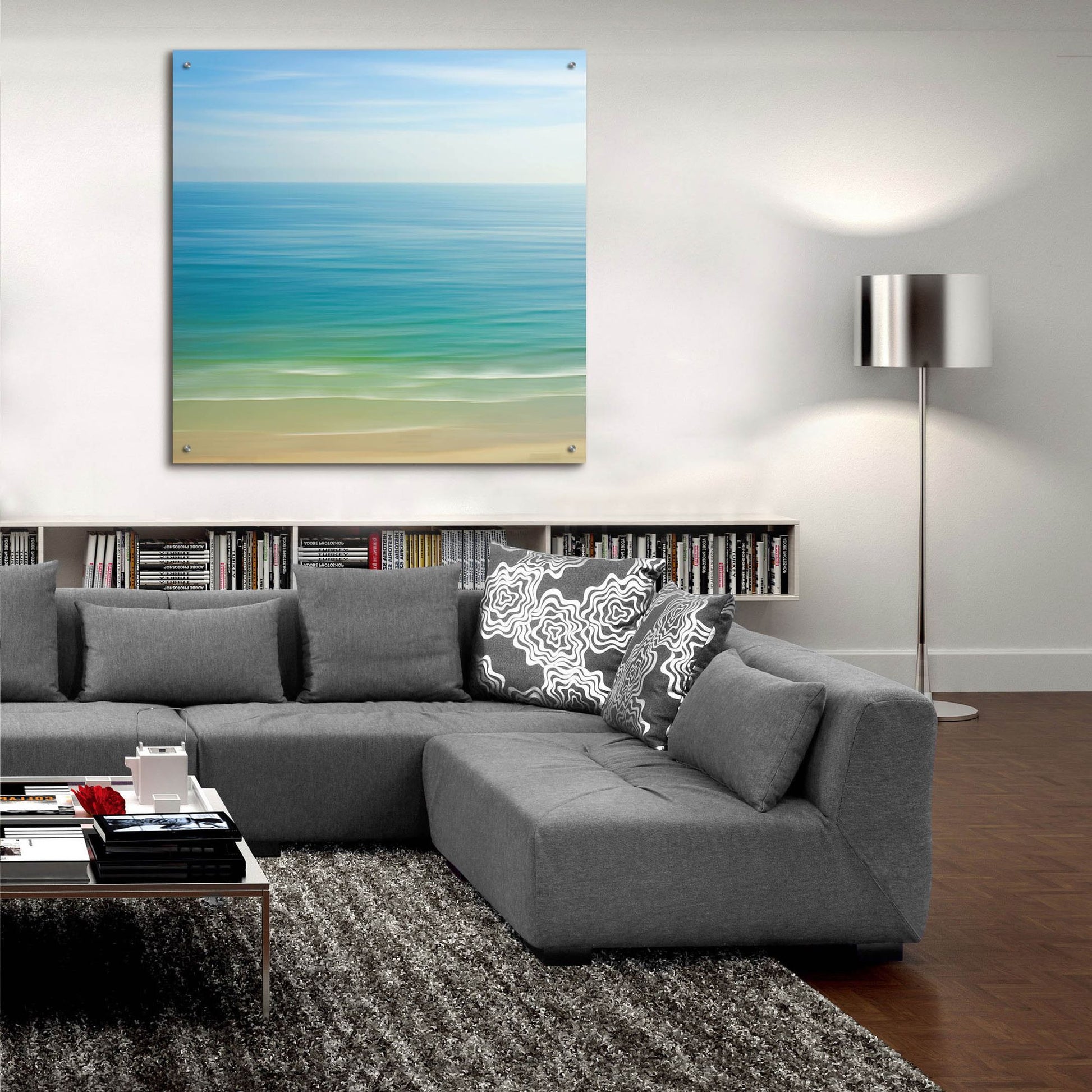 Epic Art ' Seacoast 121' by David E Rowell, Acrylic Glass Wall Art,36x36