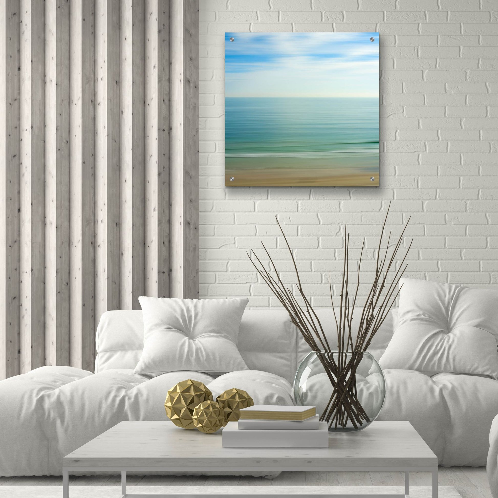 Epic Art ' Seacoast 17' by David E Rowell, Acrylic Glass Wall Art,24x24