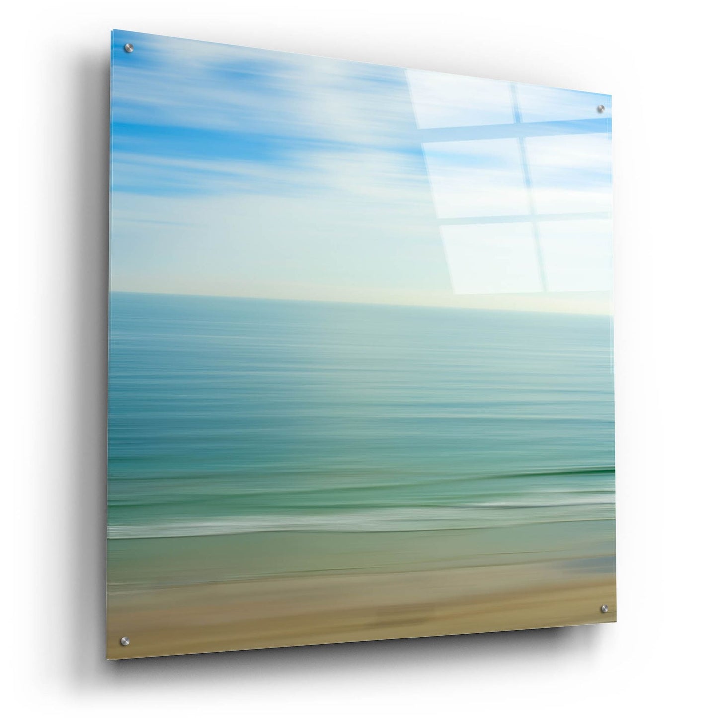 Epic Art ' Seacoast 17' by David E Rowell, Acrylic Glass Wall Art,36x36