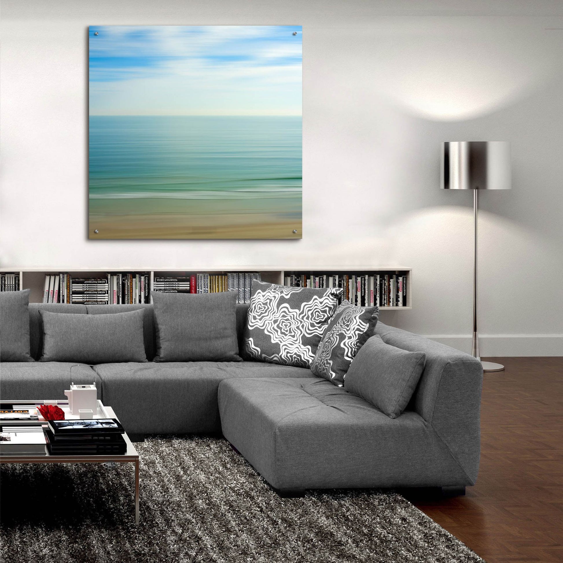 Epic Art ' Seacoast 17' by David E Rowell, Acrylic Glass Wall Art,36x36