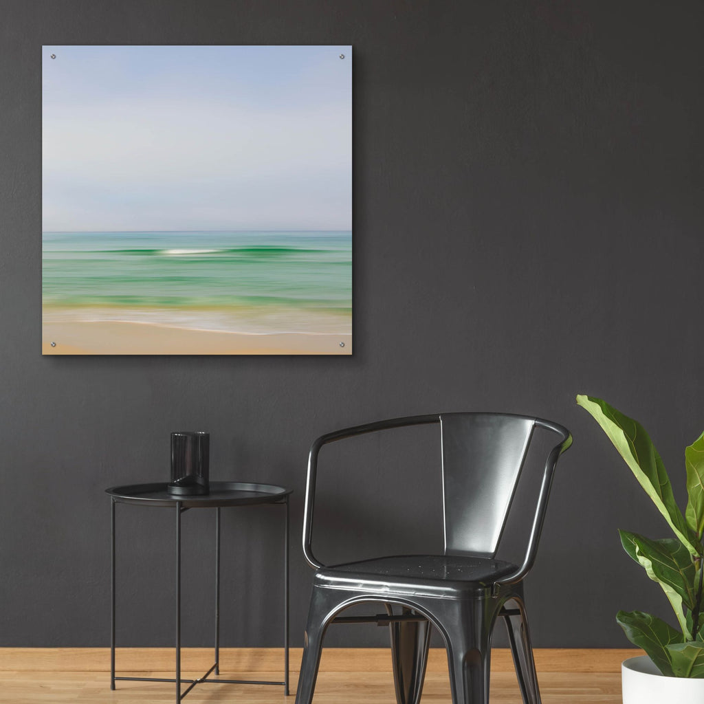 Epic Art ' Seacoast 165' by David E Rowell, Acrylic Glass Wall Art,36x36