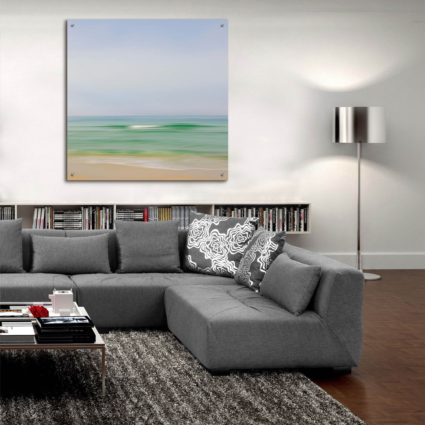 Epic Art ' Seacoast 165' by David E Rowell, Acrylic Glass Wall Art,36x36