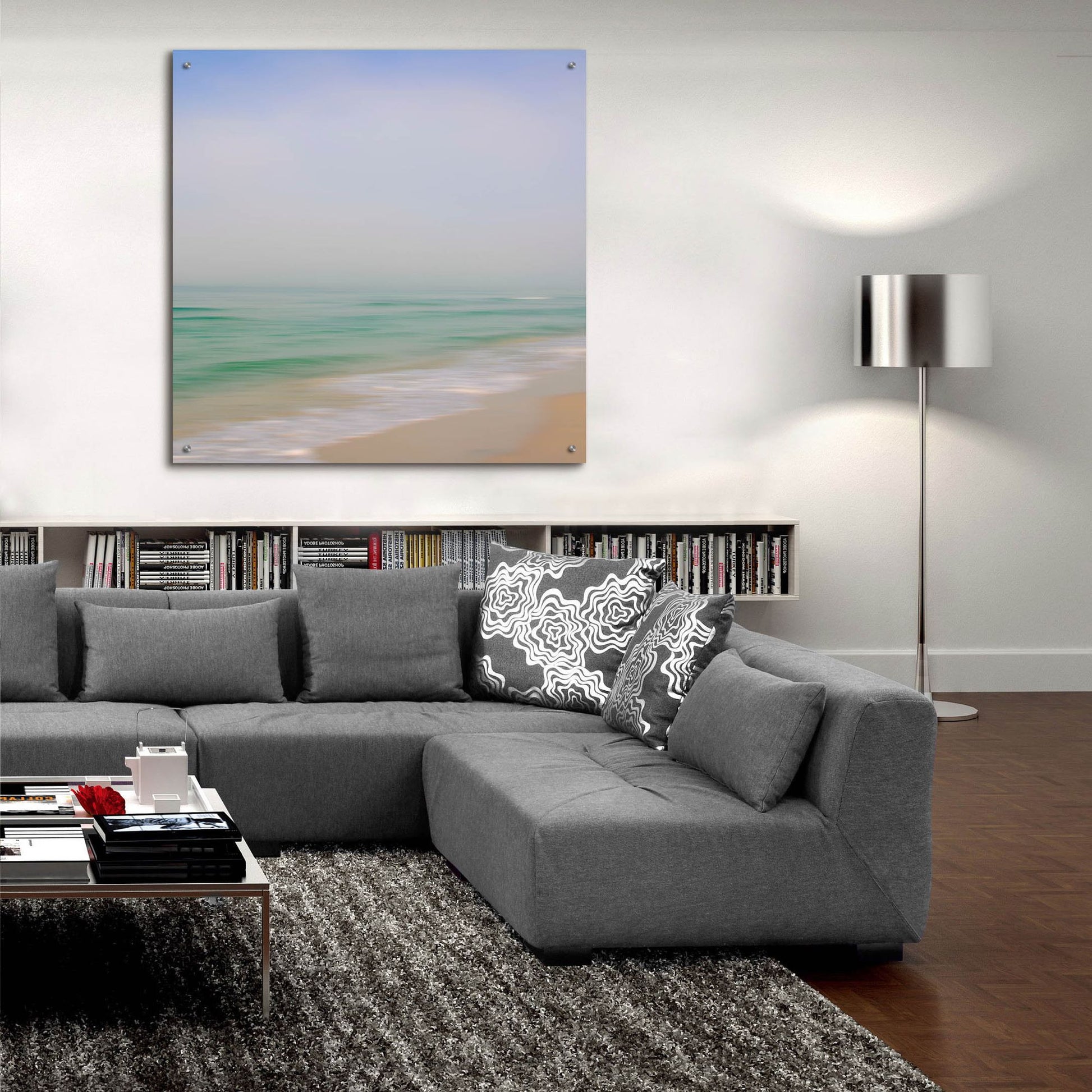 Epic Art ' Seacoast 184' by David E Rowell, Acrylic Glass Wall Art,36x36