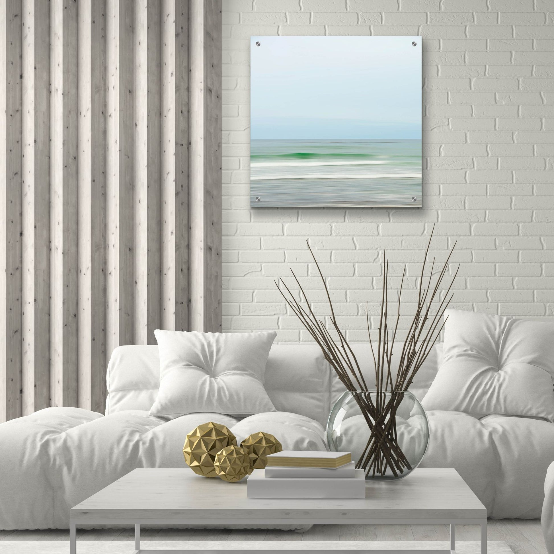 Epic Art ' Seacoast 92' by David E Rowell, Acrylic Glass Wall Art,24x24