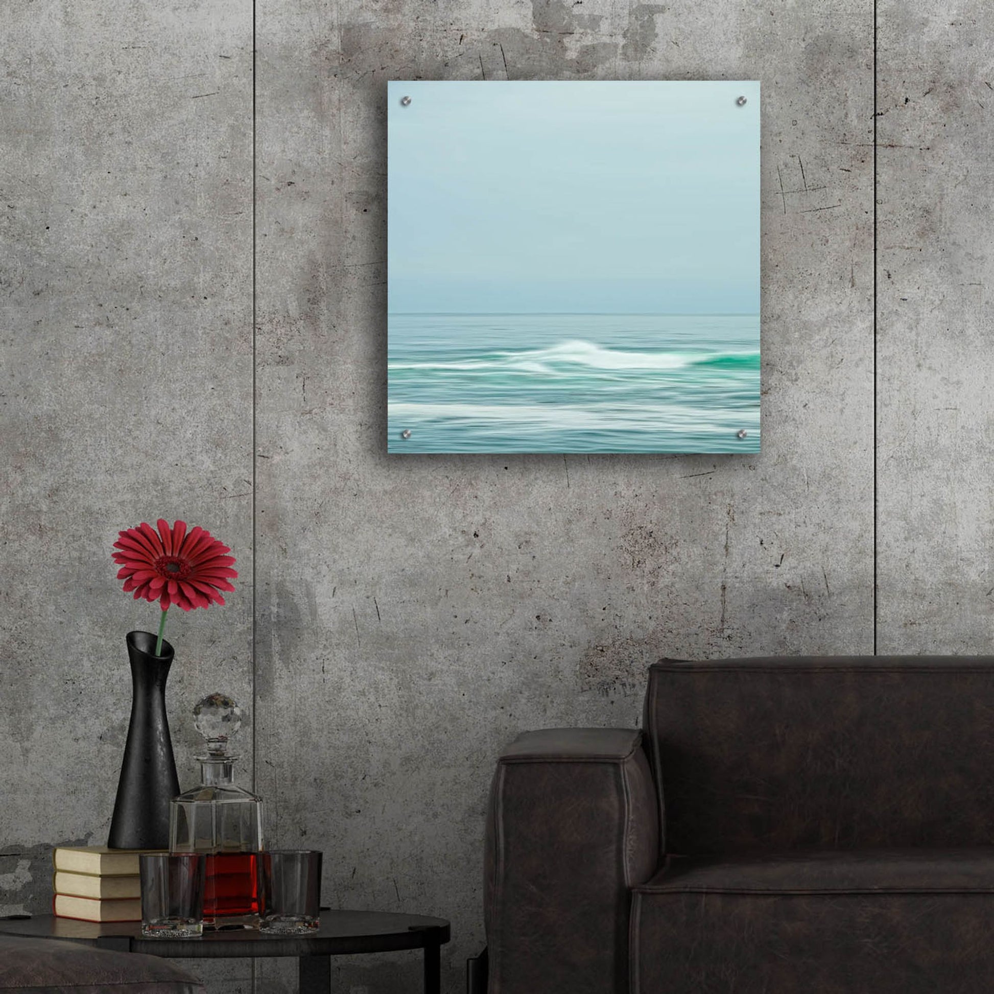 Epic Art ' Seacoast 601' by David E Rowell, Acrylic Glass Wall Art,24x24