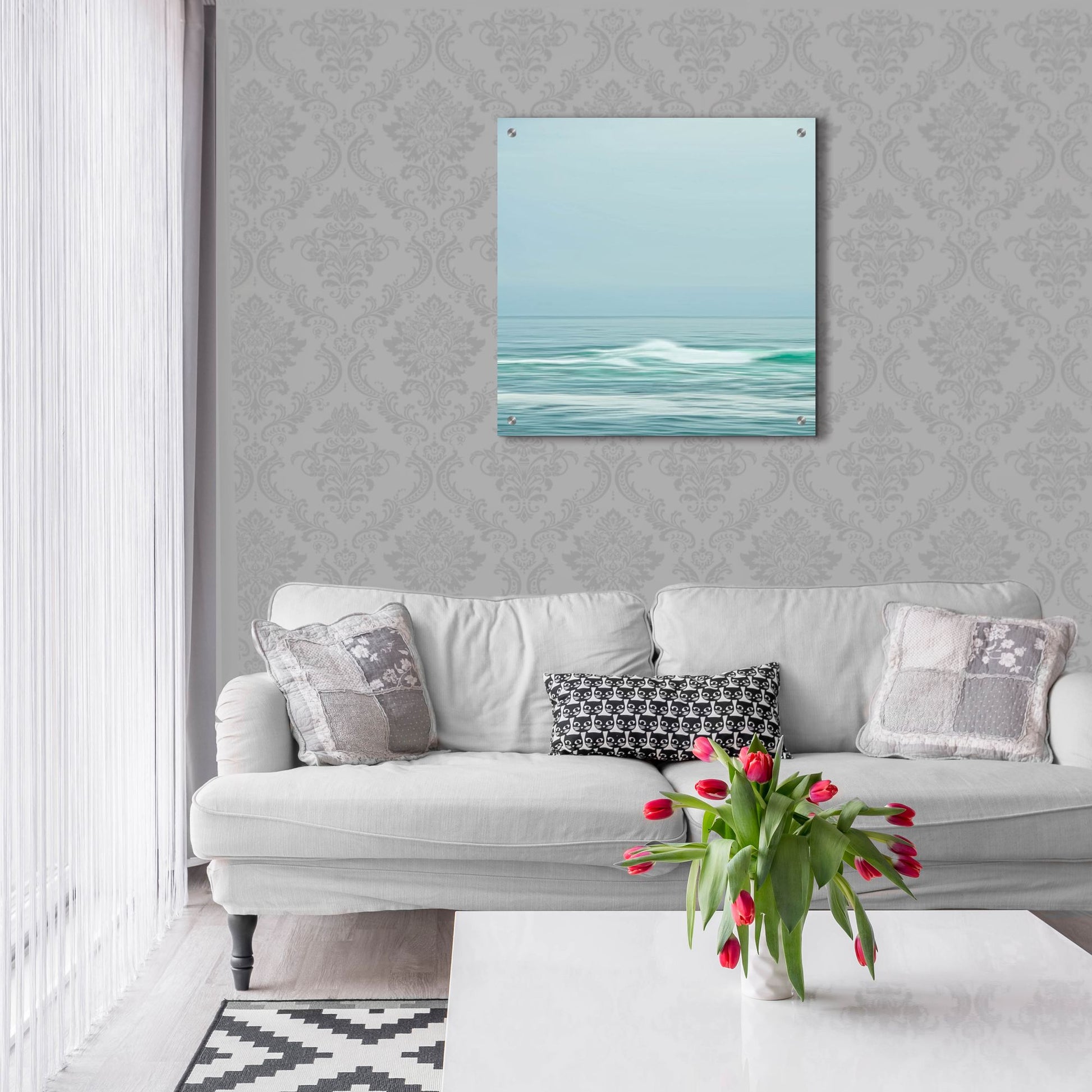 Epic Art ' Seacoast 601' by David E Rowell, Acrylic Glass Wall Art,24x24