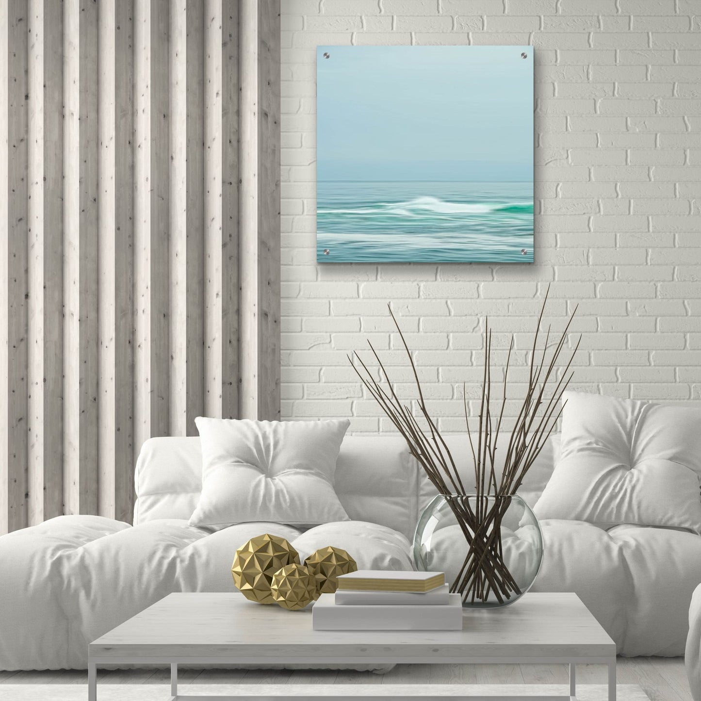 Epic Art ' Seacoast 601' by David E Rowell, Acrylic Glass Wall Art,24x24