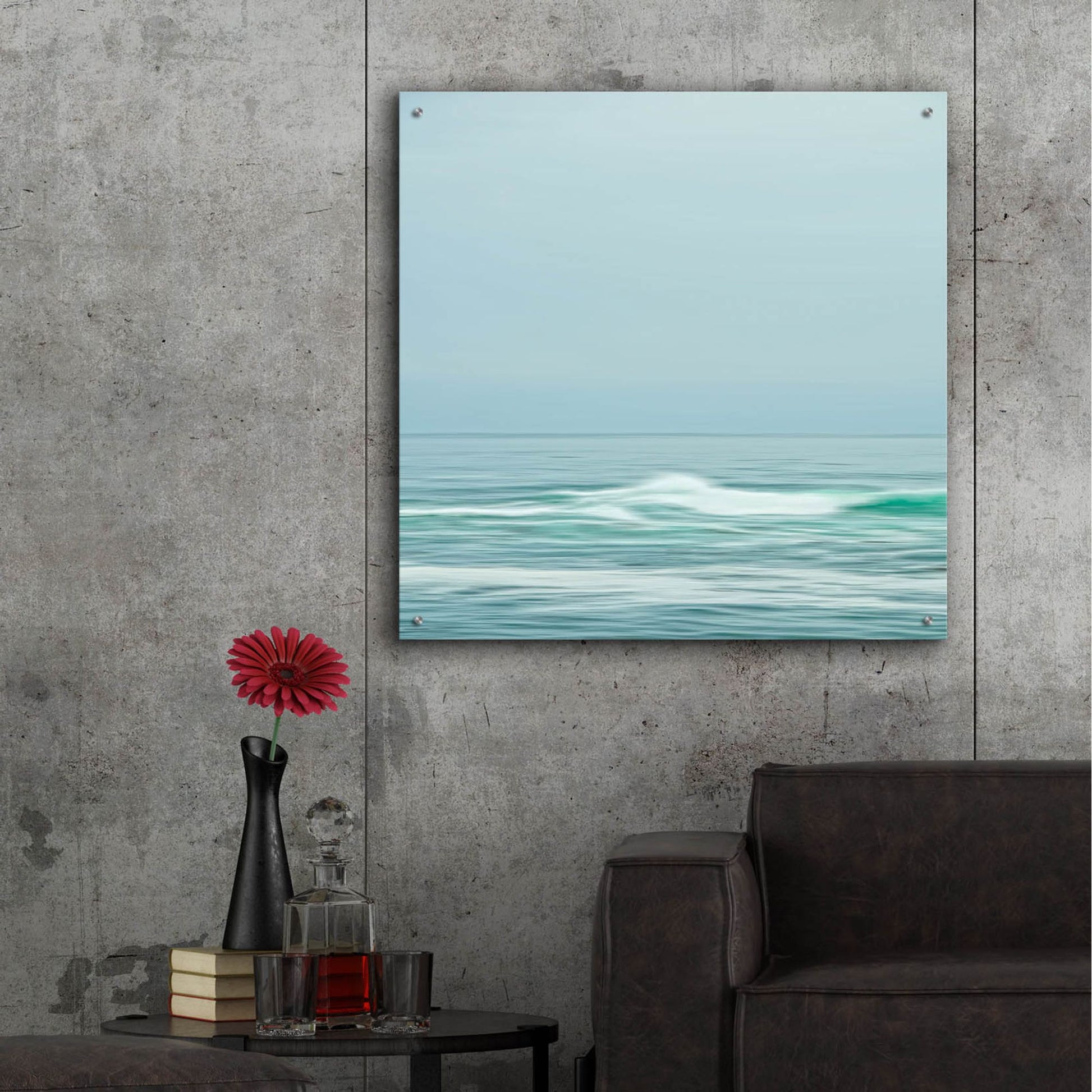 Epic Art ' Seacoast 601' by David E Rowell, Acrylic Glass Wall Art,36x36