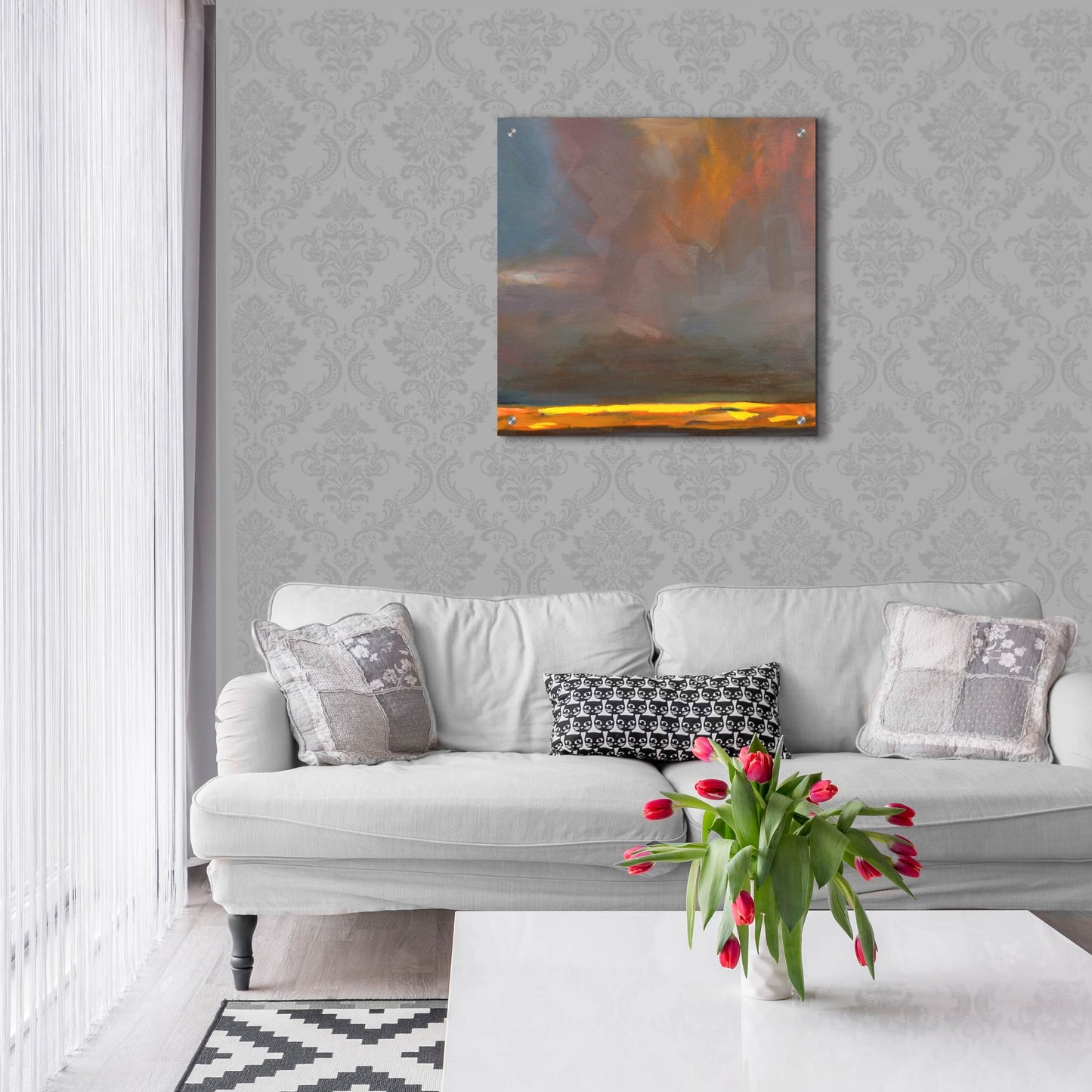 Epic Art ' Oregon Grey 1' by Deanna Schuerbeke, Acrylic Glass Wall Art,24x24