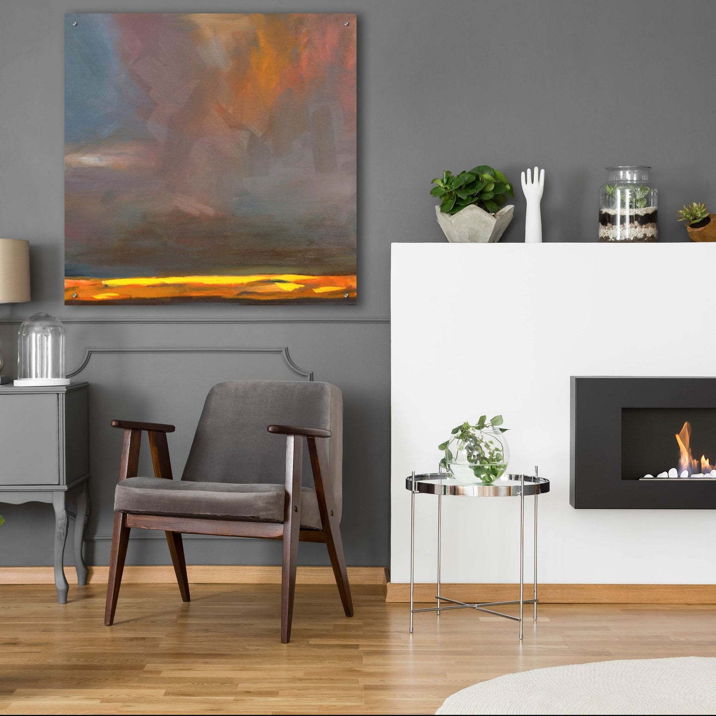 Epic Art ' Oregon Grey 1' by Deanna Schuerbeke, Acrylic Glass Wall Art,36x36