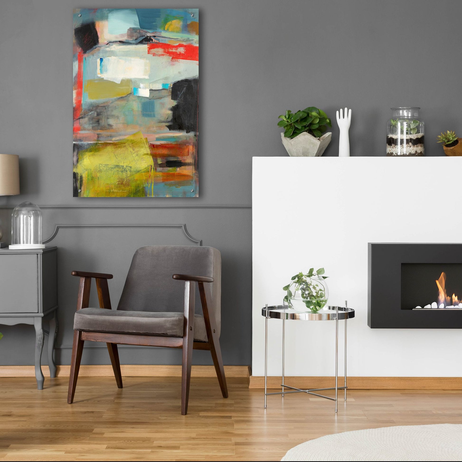 Epic Art ' Grass' by Deanna Schuerbeke, Acrylic Glass Wall Art,24x36
