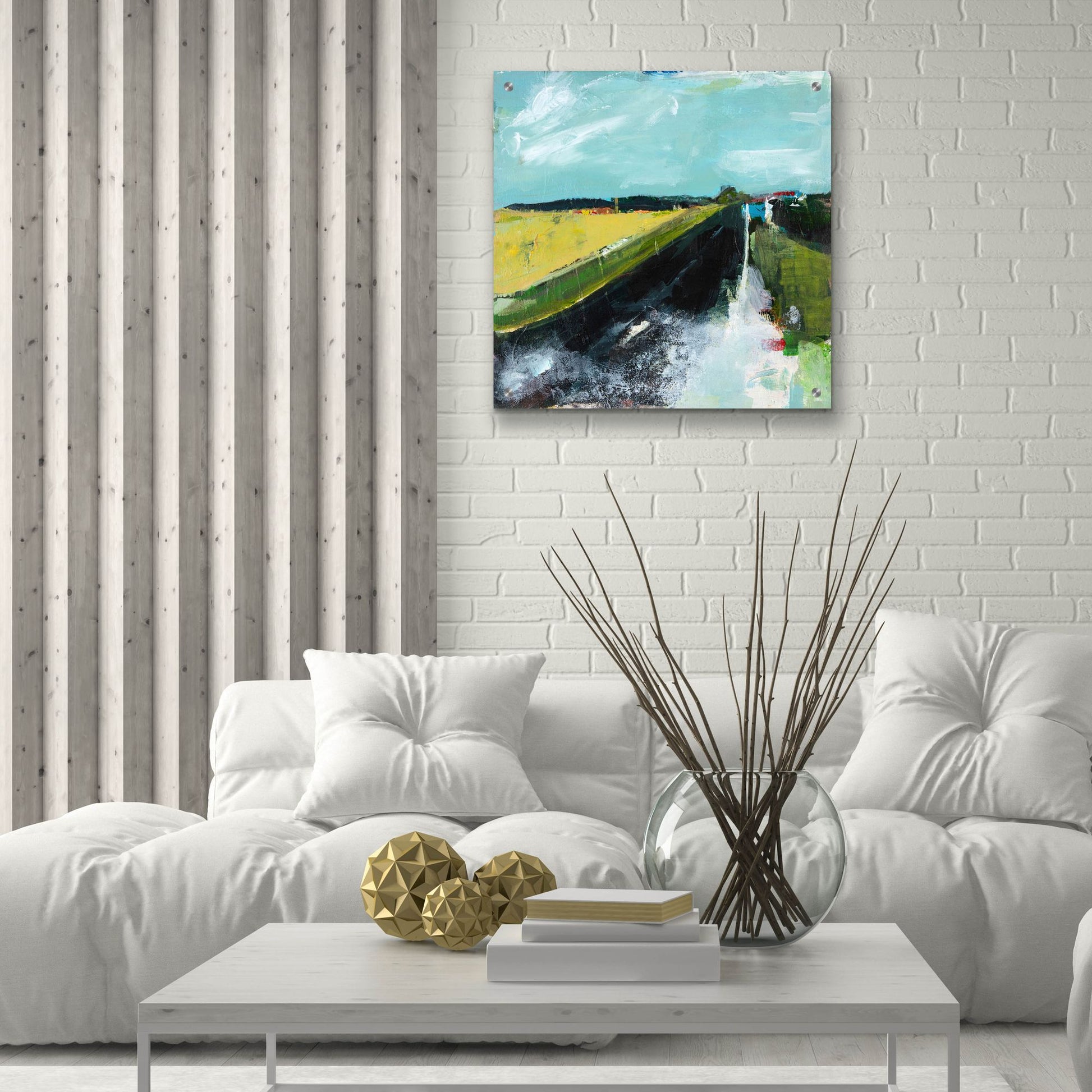 Epic Art ' Open Road' by Deanna Schuerbeke, Acrylic Glass Wall Art,24x24