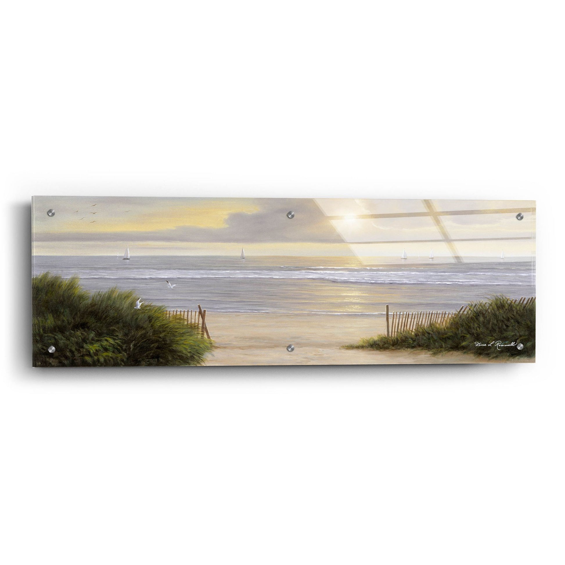 Epic Art ' Summer Moments II' by Diane Romanello, Acrylic Glass Wall Art,36x12