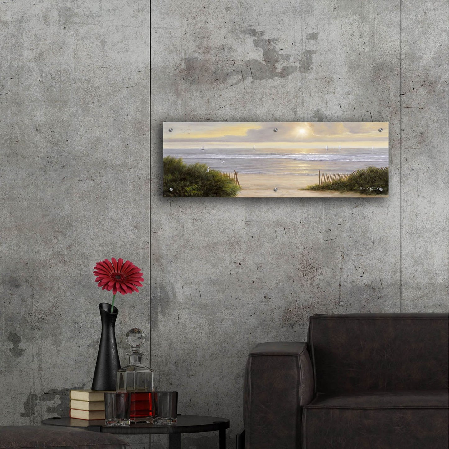 Epic Art ' Summer Moments II' by Diane Romanello, Acrylic Glass Wall Art,36x12