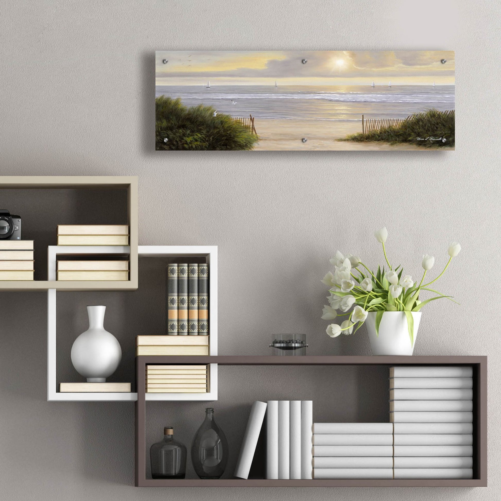 Epic Art ' Summer Moments II' by Diane Romanello, Acrylic Glass Wall Art,36x12