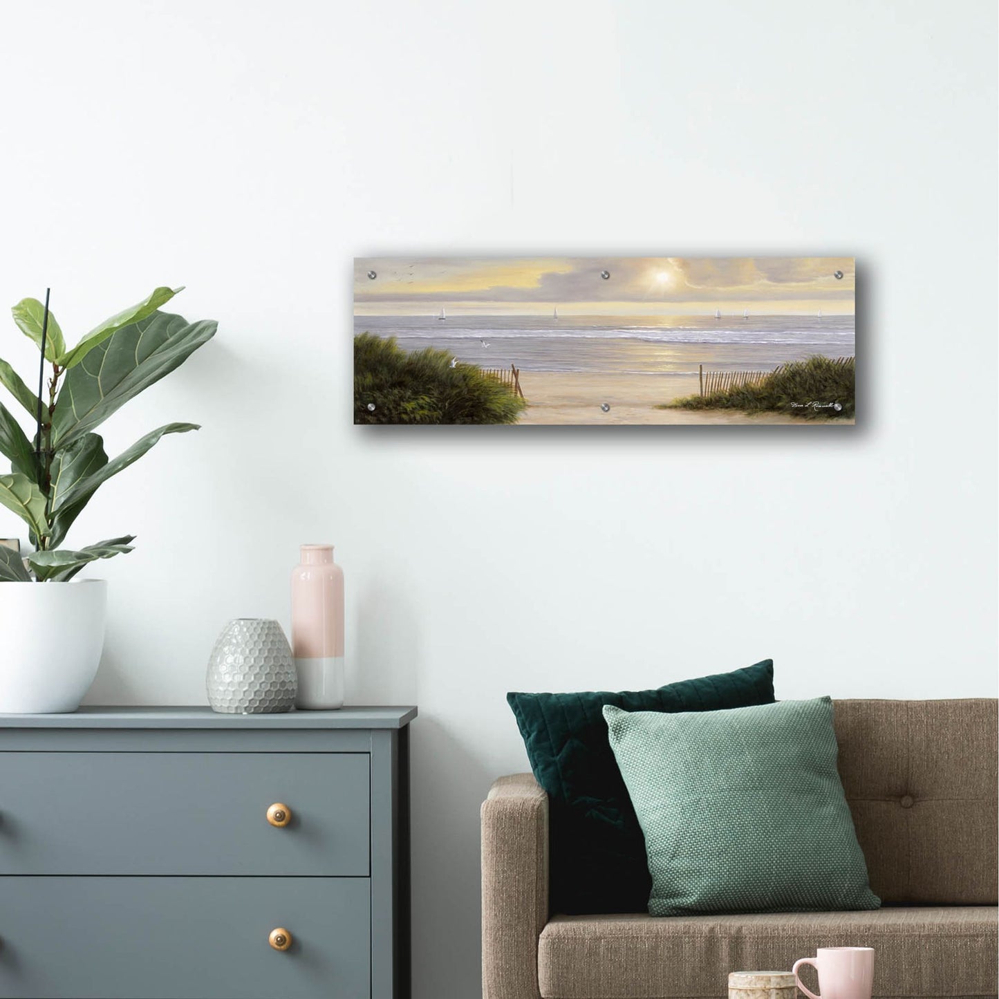 Epic Art ' Summer Moments II' by Diane Romanello, Acrylic Glass Wall Art,36x12