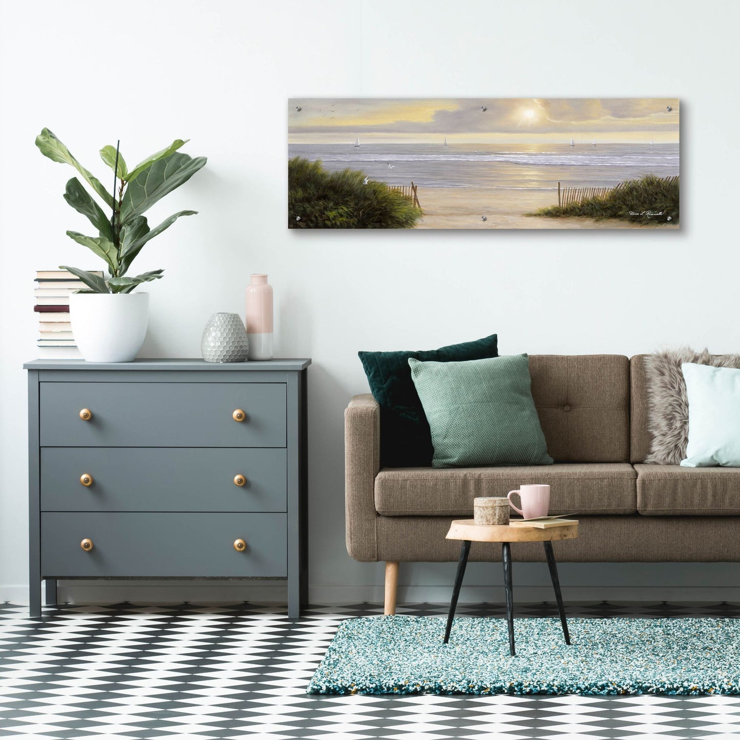 Epic Art ' Summer Moments II' by Diane Romanello, Acrylic Glass Wall Art,48x16