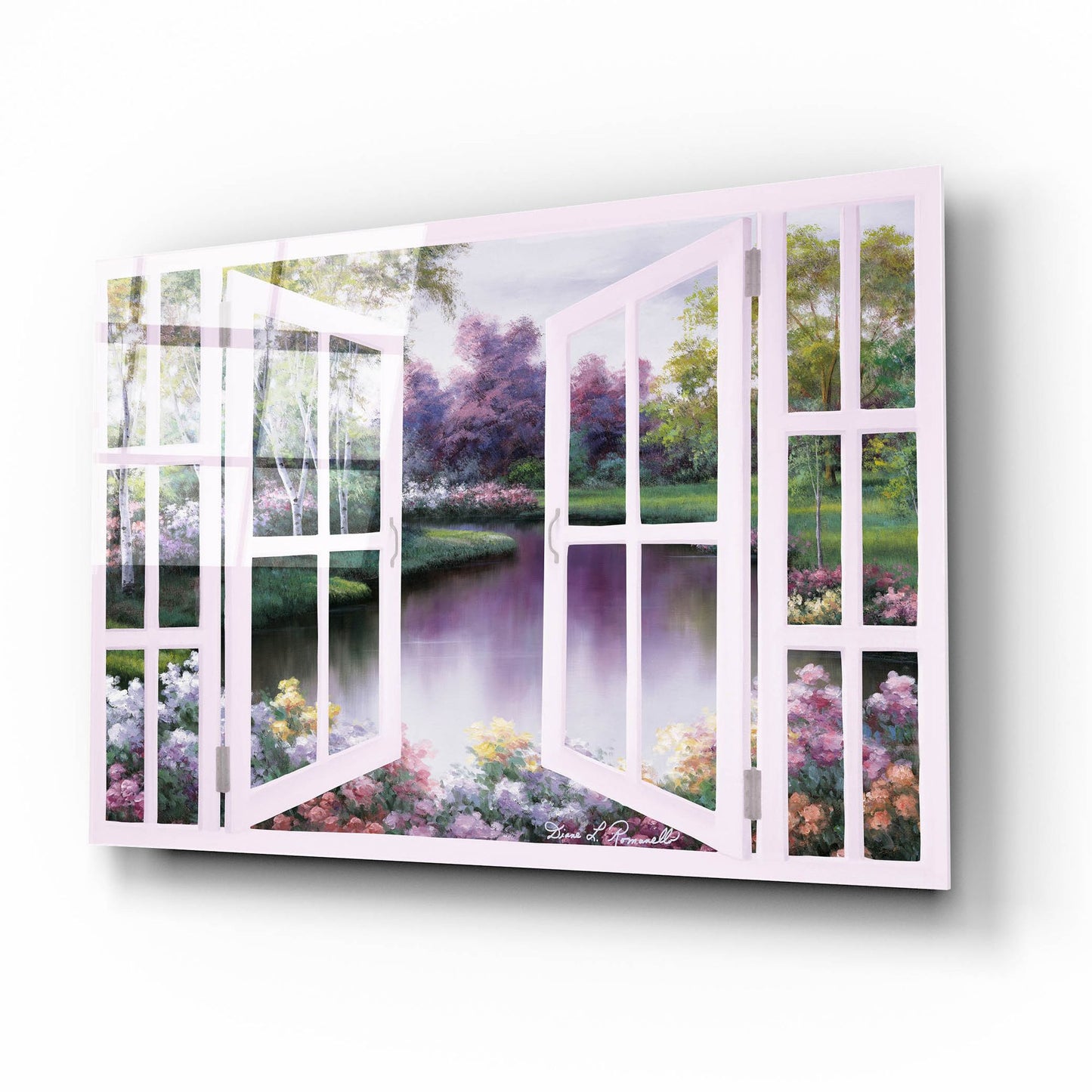 Epic Art ' Springtime Symphony Door' by Diane Romanello, Acrylic Glass Wall Art,16x12