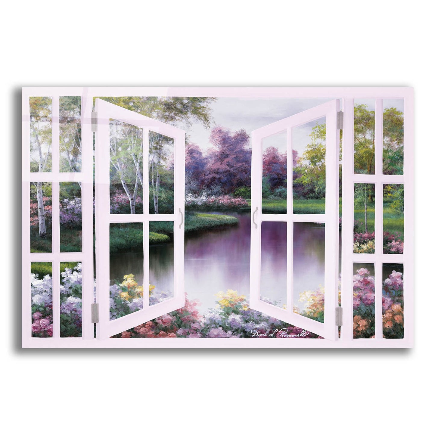 Epic Art ' Springtime Symphony Door' by Diane Romanello, Acrylic Glass Wall Art,24x16