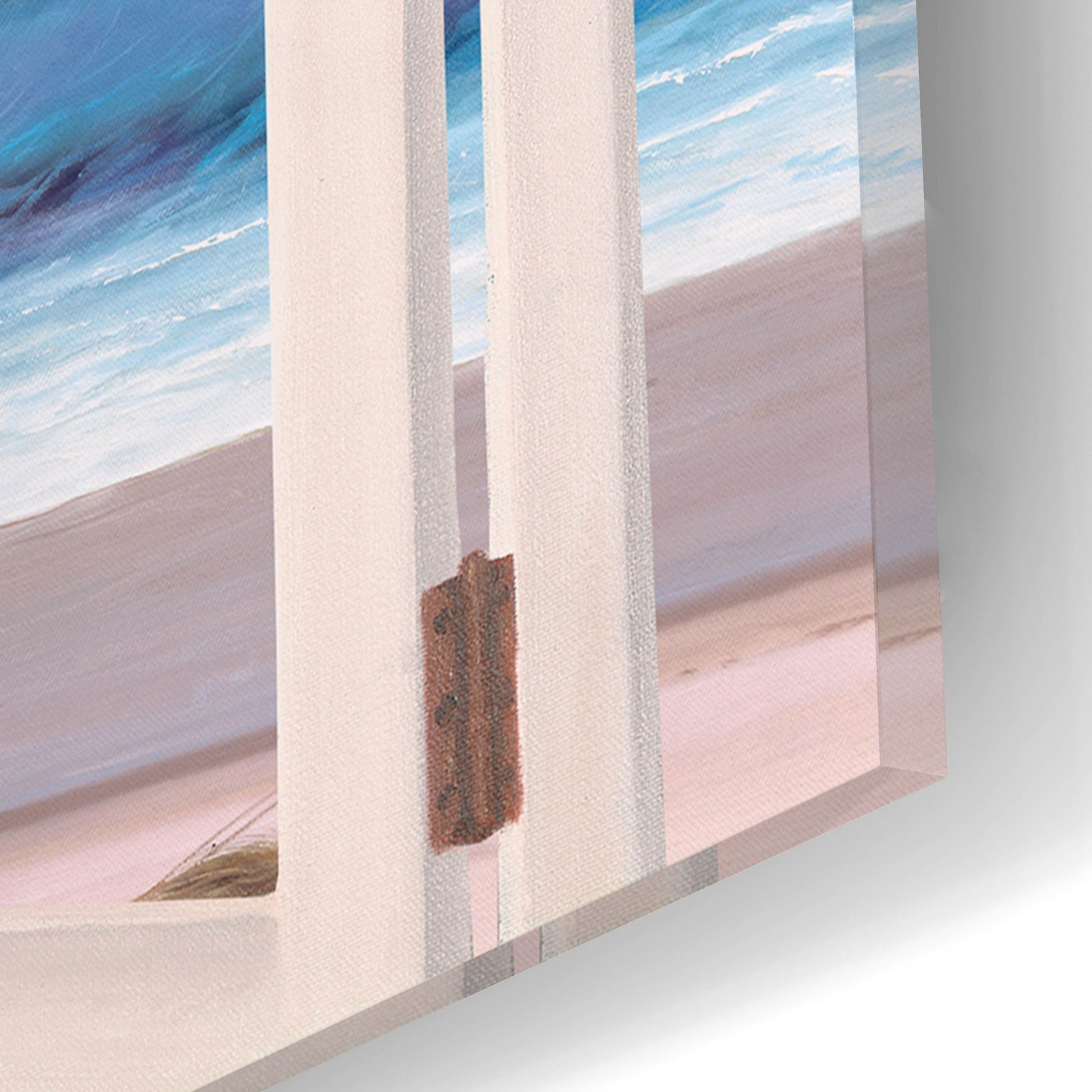 Epic Art ' Sandpiper Beach Door' by Diane Romanello, Acrylic Glass Wall Art,16x12