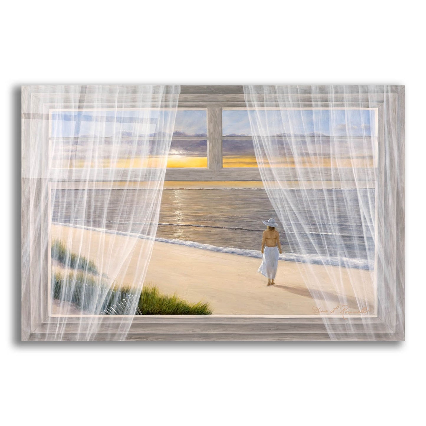 Epic Art ' Morning Walk' by Diane Romanello, Acrylic Glass Wall Art