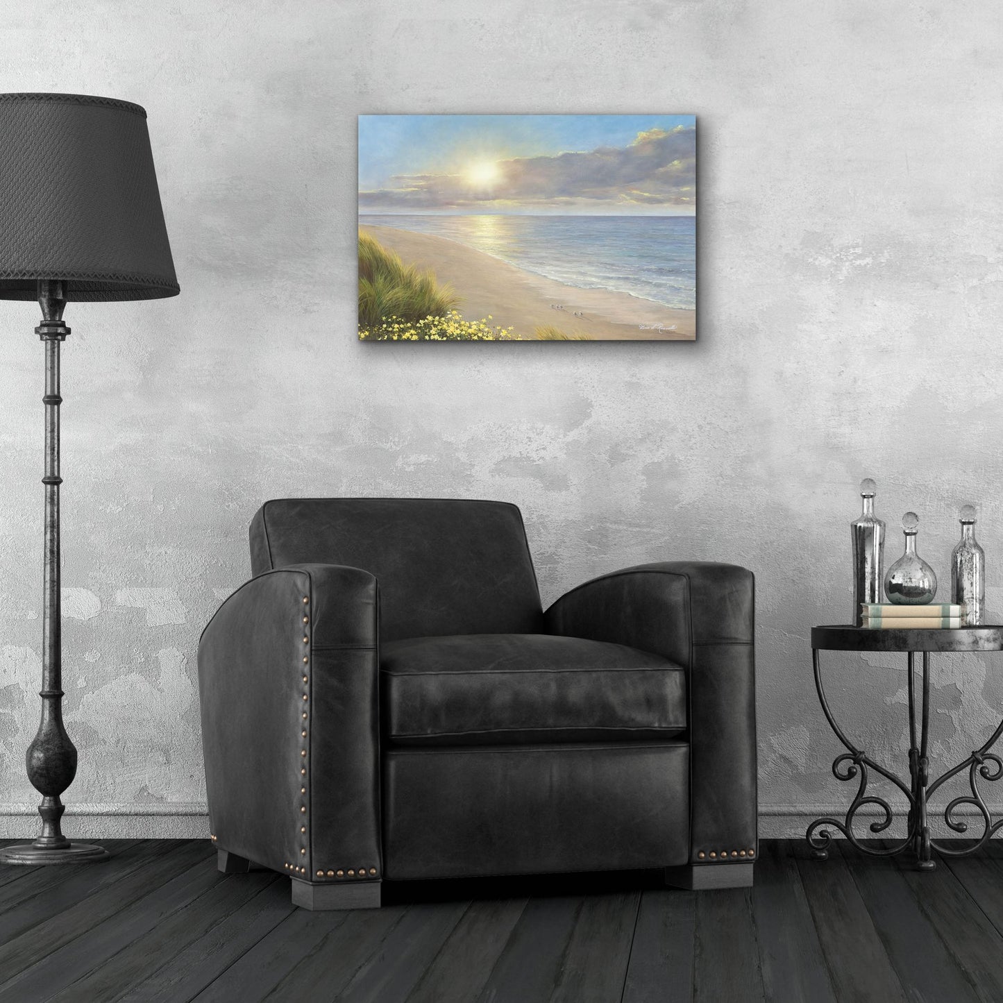 Epic Art ' Beach Serenity' by Diane Romanello, Acrylic Glass Wall Art,24x16