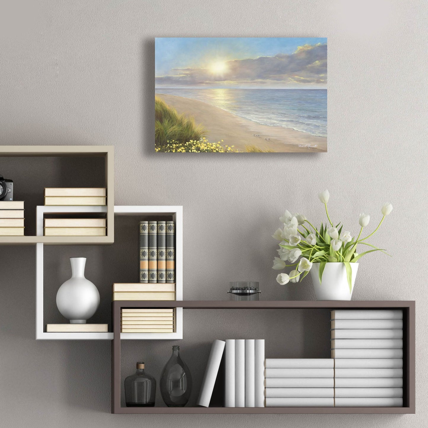 Epic Art ' Beach Serenity' by Diane Romanello, Acrylic Glass Wall Art,24x16