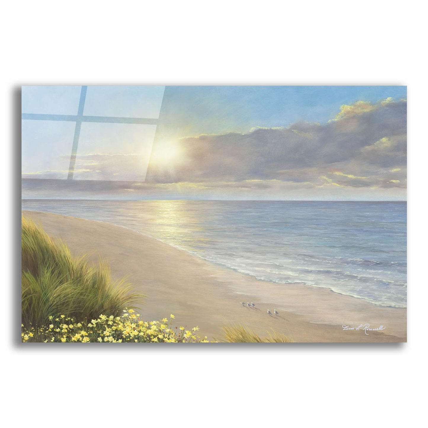 Epic Art ' Beach Serenity' by Diane Romanello, Acrylic Glass Wall Art,24x16