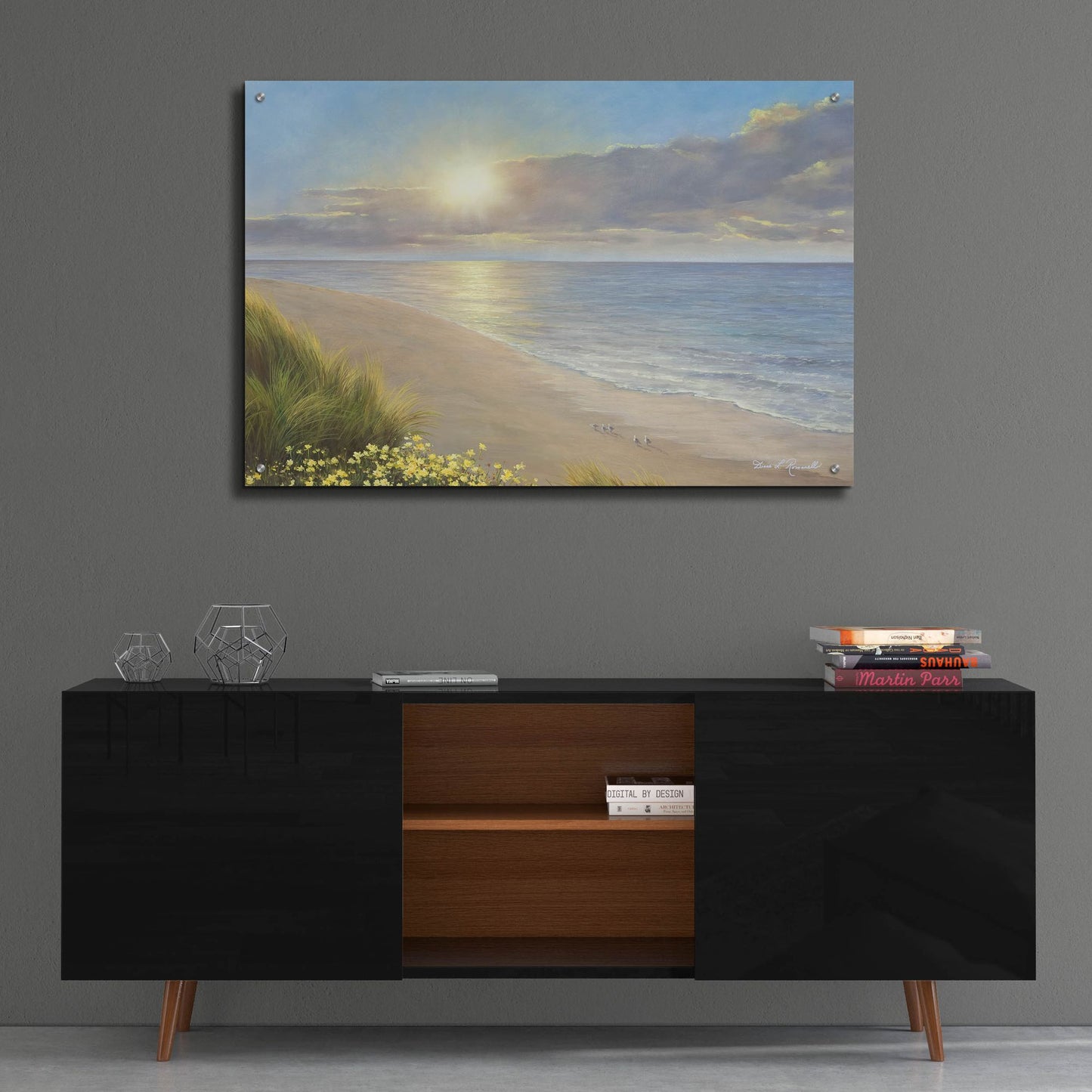 Epic Art ' Beach Serenity' by Diane Romanello, Acrylic Glass Wall Art,36x24