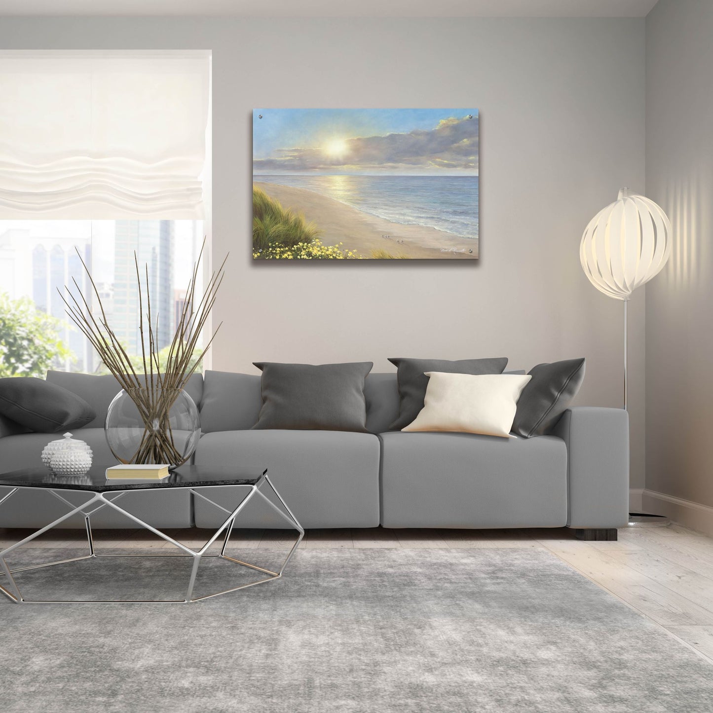 Epic Art ' Beach Serenity' by Diane Romanello, Acrylic Glass Wall Art,36x24