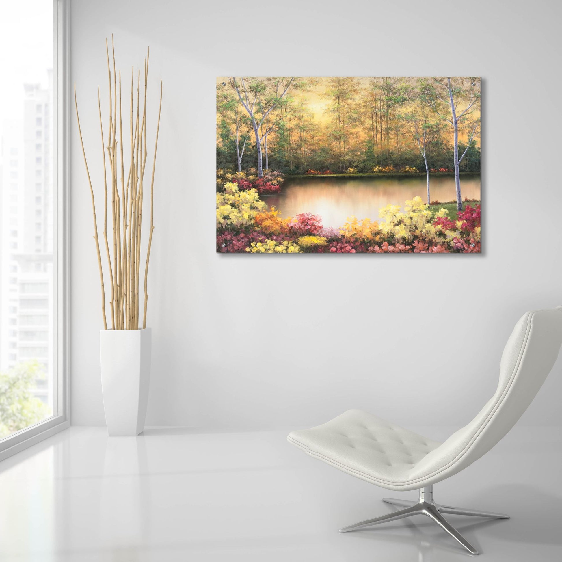 Epic Art ' Bursting in Autumn' by Diane Romanello, Acrylic Glass Wall Art,36x24