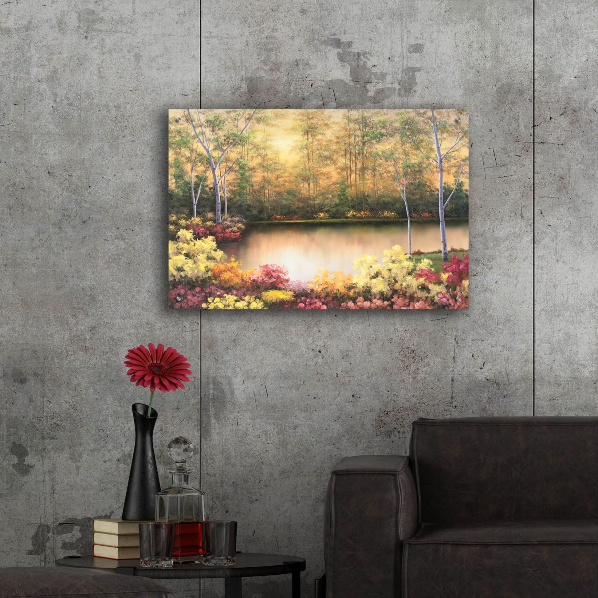 Epic Art ' Bursting in Autumn' by Diane Romanello, Acrylic Glass Wall Art,36x24