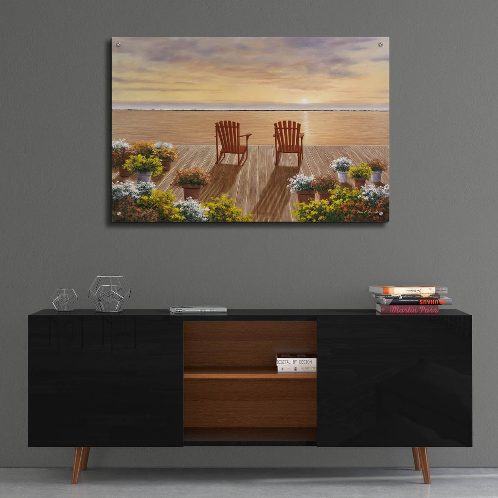 Epic Art ' Evening Deck View' by Diane Romanello, Acrylic Glass Wall Art,36x24