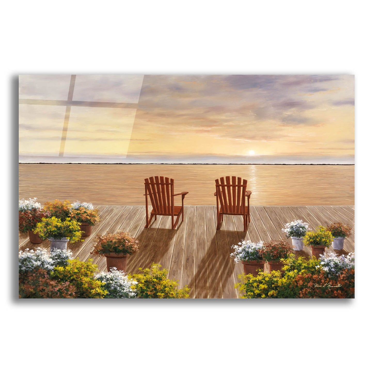 Epic Art ' Evening Deck View' by Diane Romanello, Acrylic Glass Wall Art