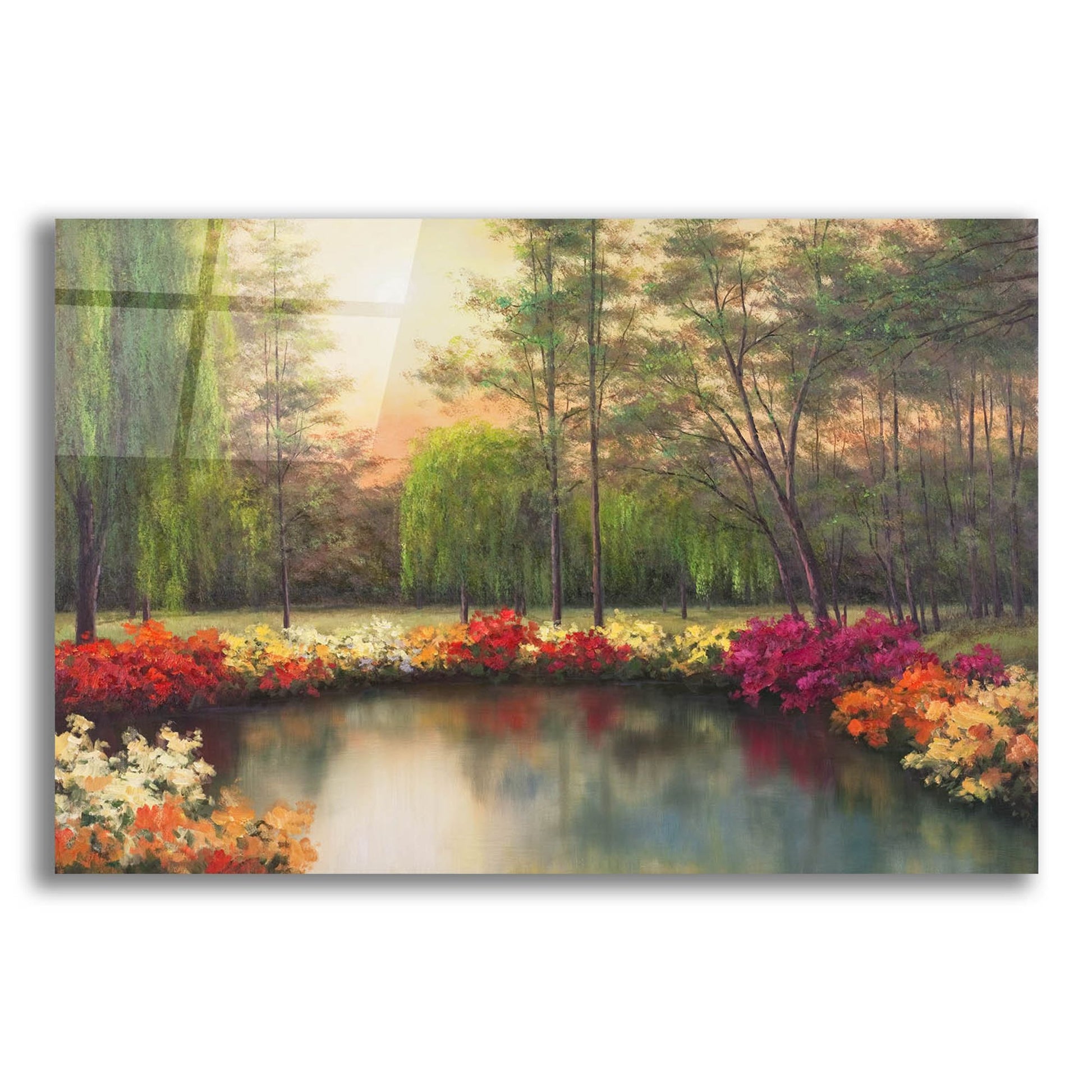 Epic Art ' Autumn Sunset' by Diane Romanello, Acrylic Glass Wall Art,16x12