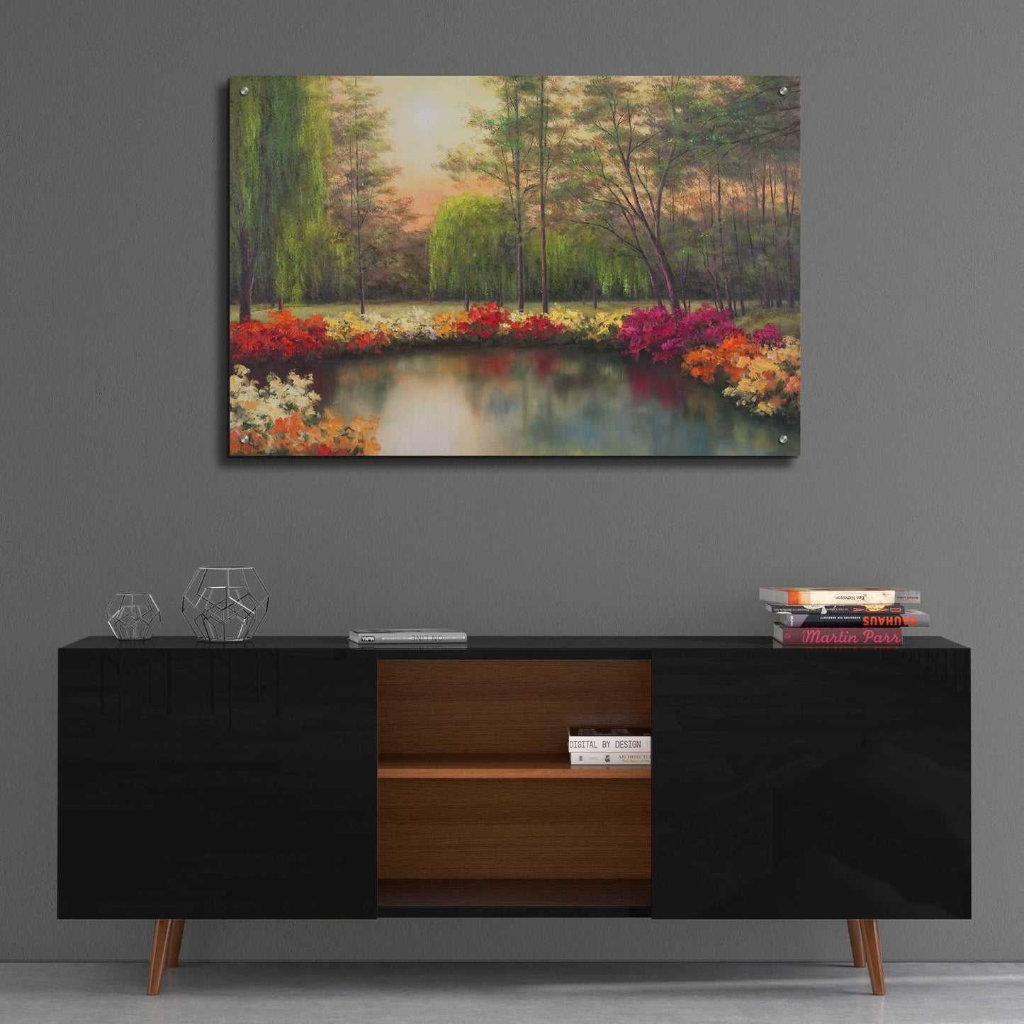 Epic Art ' Autumn Sunset' by Diane Romanello, Acrylic Glass Wall Art,36x24