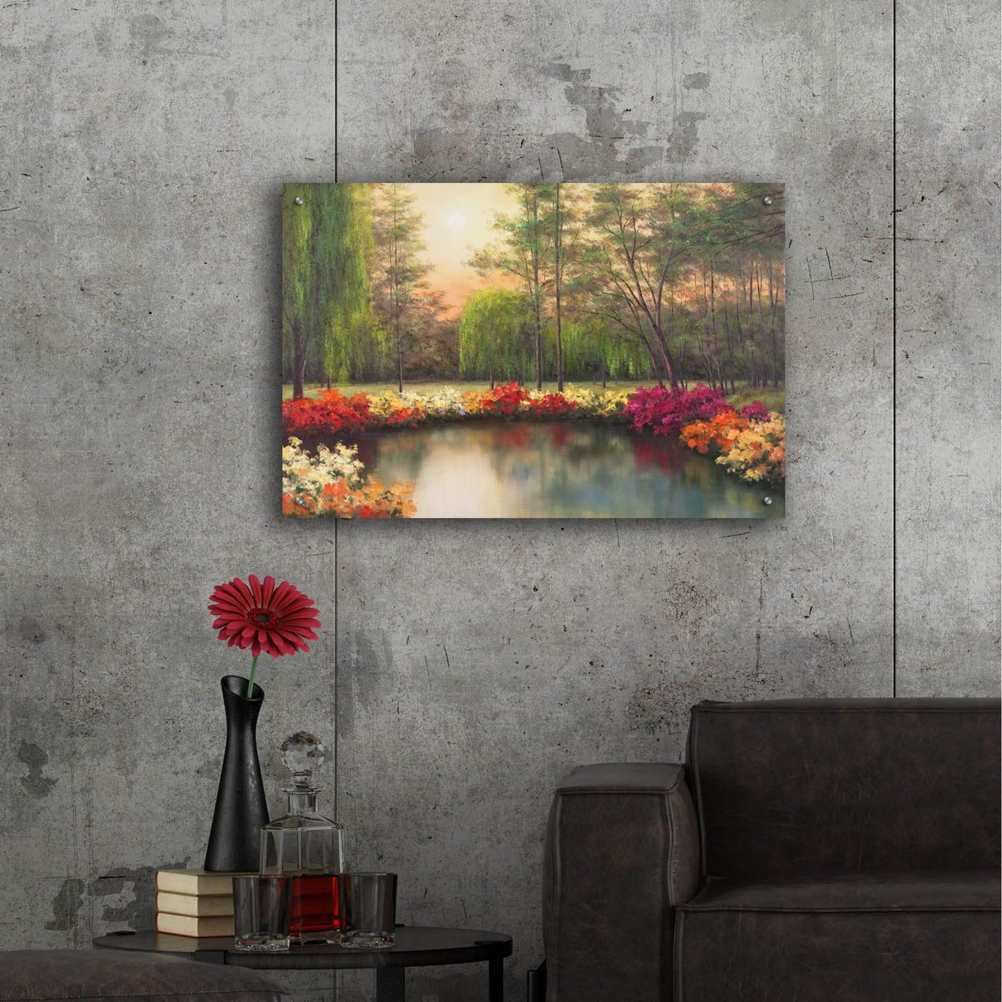 Epic Art ' Autumn Sunset' by Diane Romanello, Acrylic Glass Wall Art,36x24