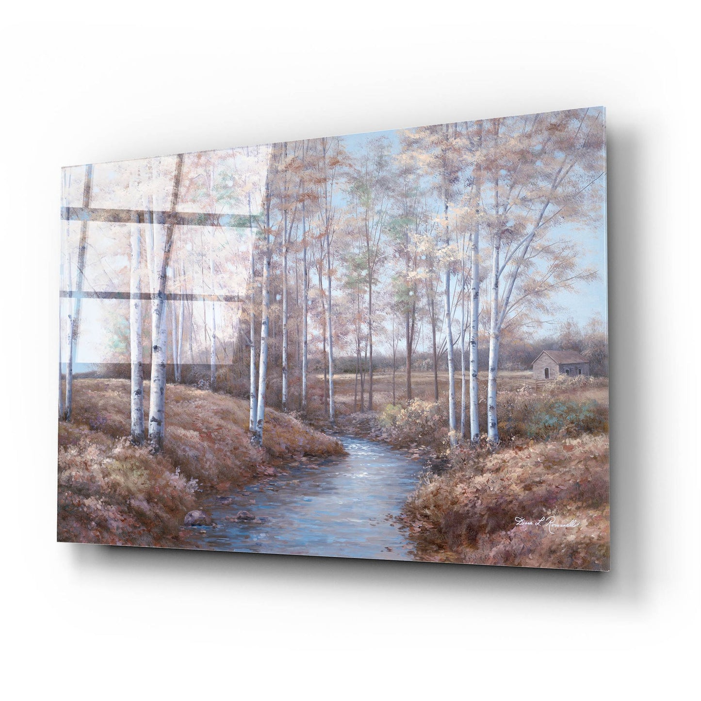 Epic Art ' Birch Creek' by Diane Romanello, Acrylic Glass Wall Art,24x16