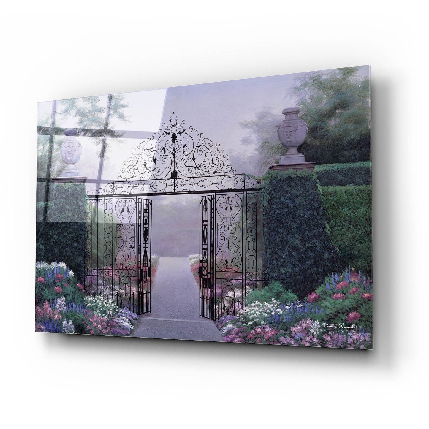 Epic Art ' Elegant Garden' by Diane Romanello, Acrylic Glass Wall Art,24x16