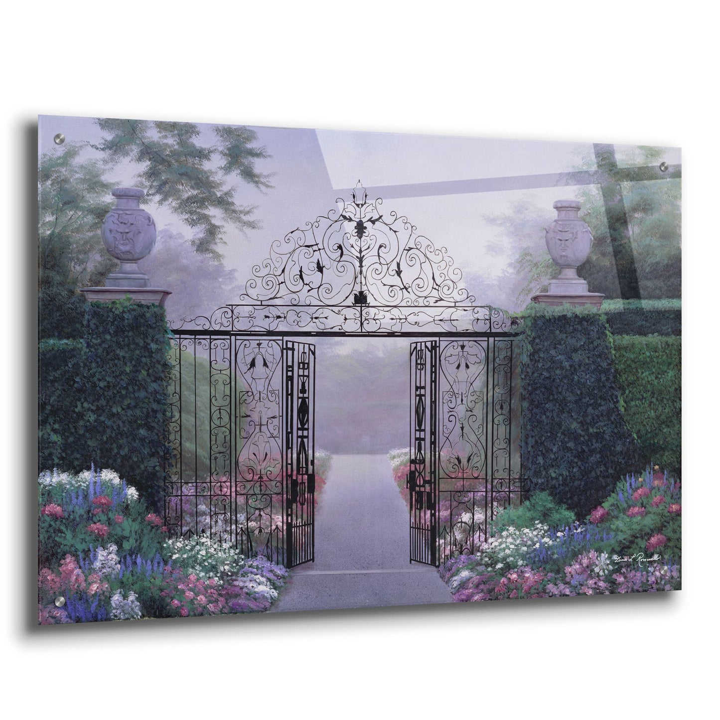 Epic Art ' Elegant Garden' by Diane Romanello, Acrylic Glass Wall Art,36x24