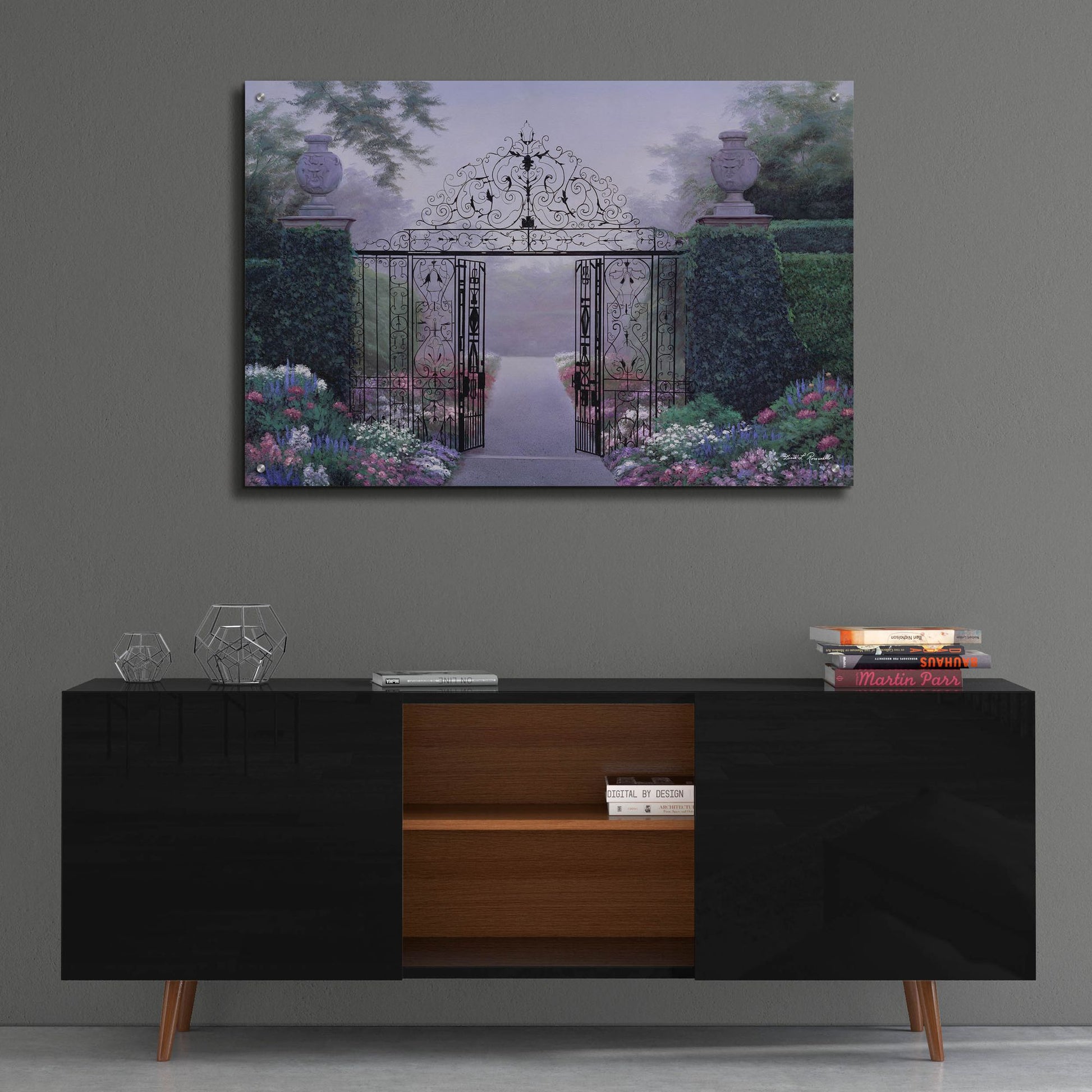 Epic Art ' Elegant Garden' by Diane Romanello, Acrylic Glass Wall Art,36x24