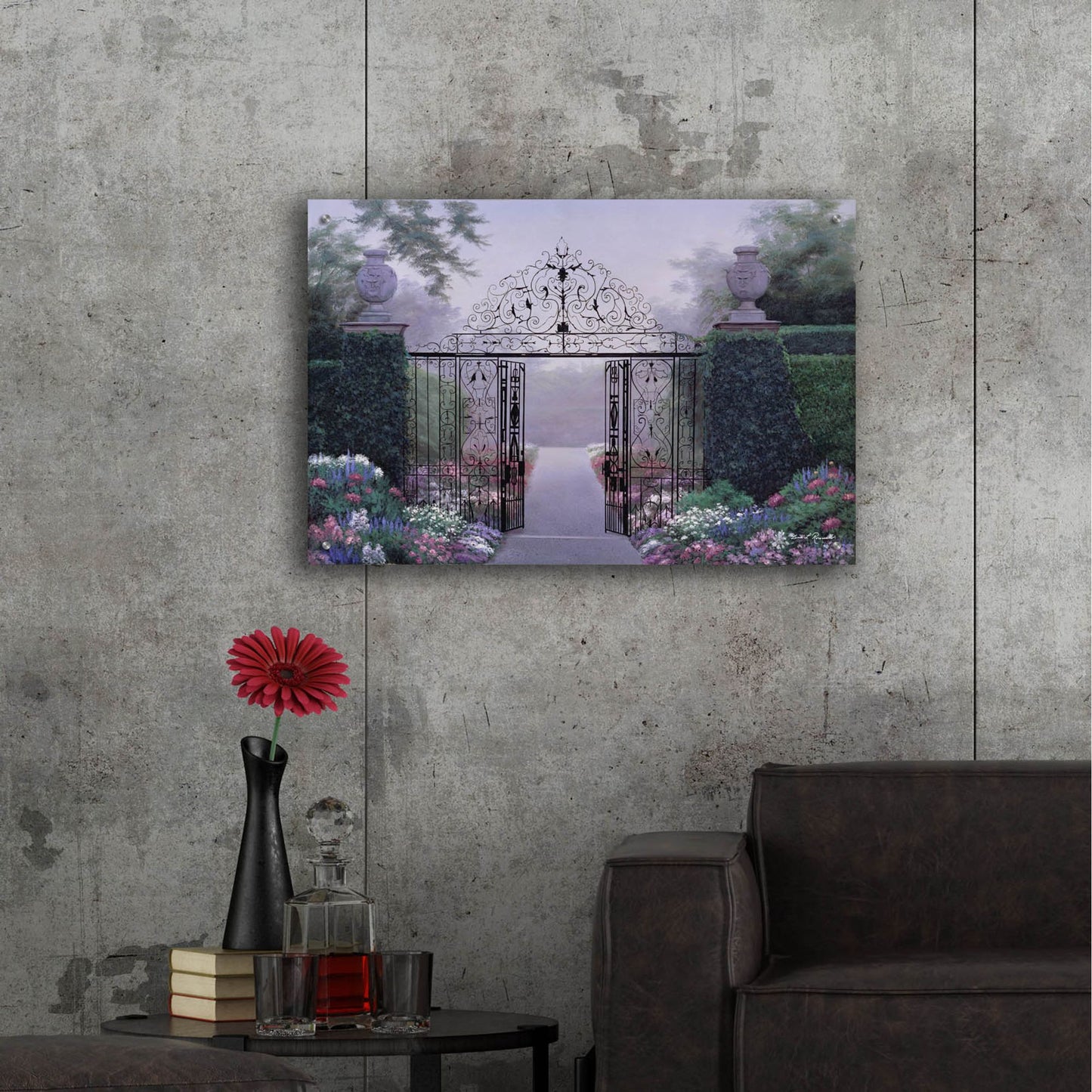 Epic Art ' Elegant Garden' by Diane Romanello, Acrylic Glass Wall Art,36x24