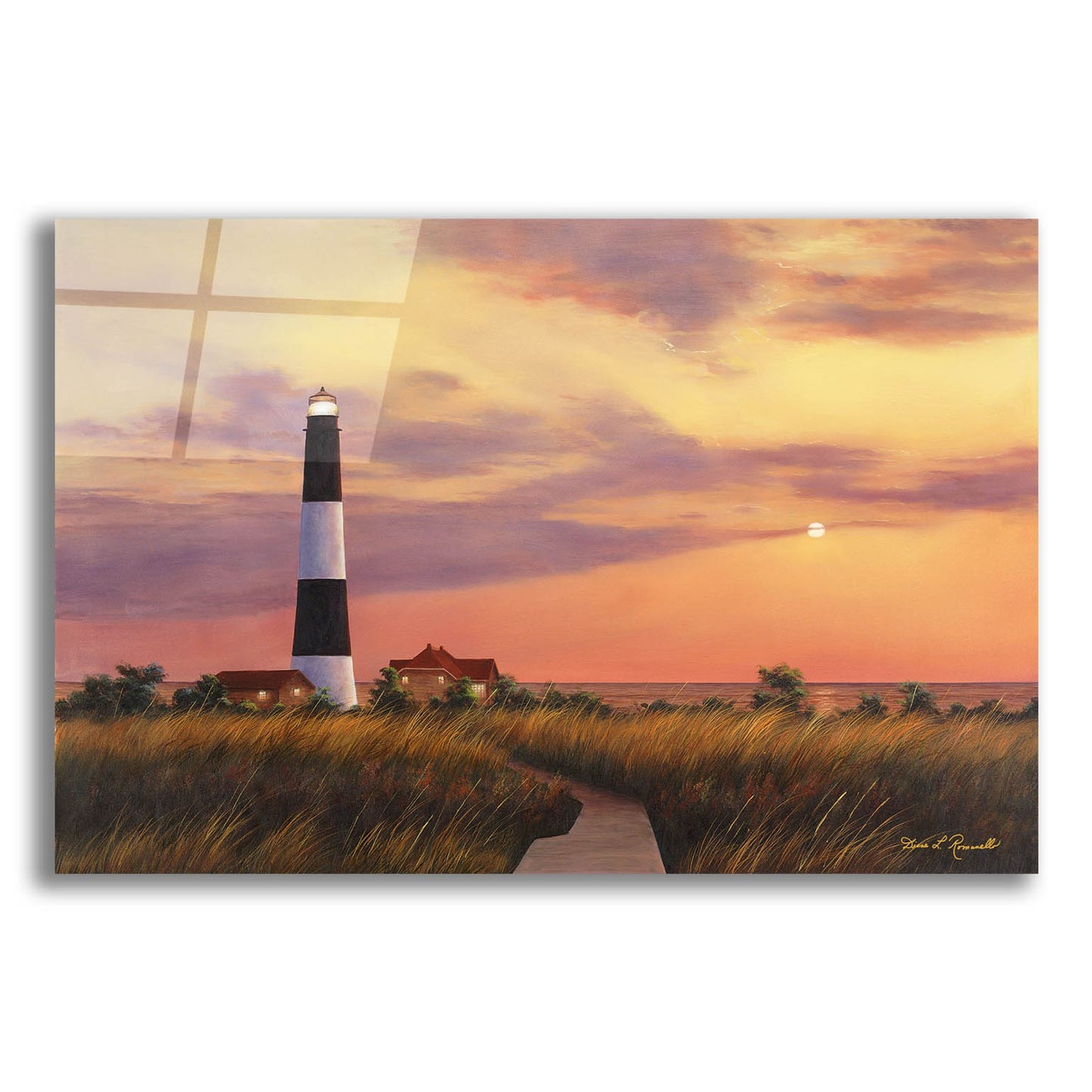Epic Art ' Fire Island Lighthouse' by Diane Romanello, Acrylic Glass Wall Art,24x16
