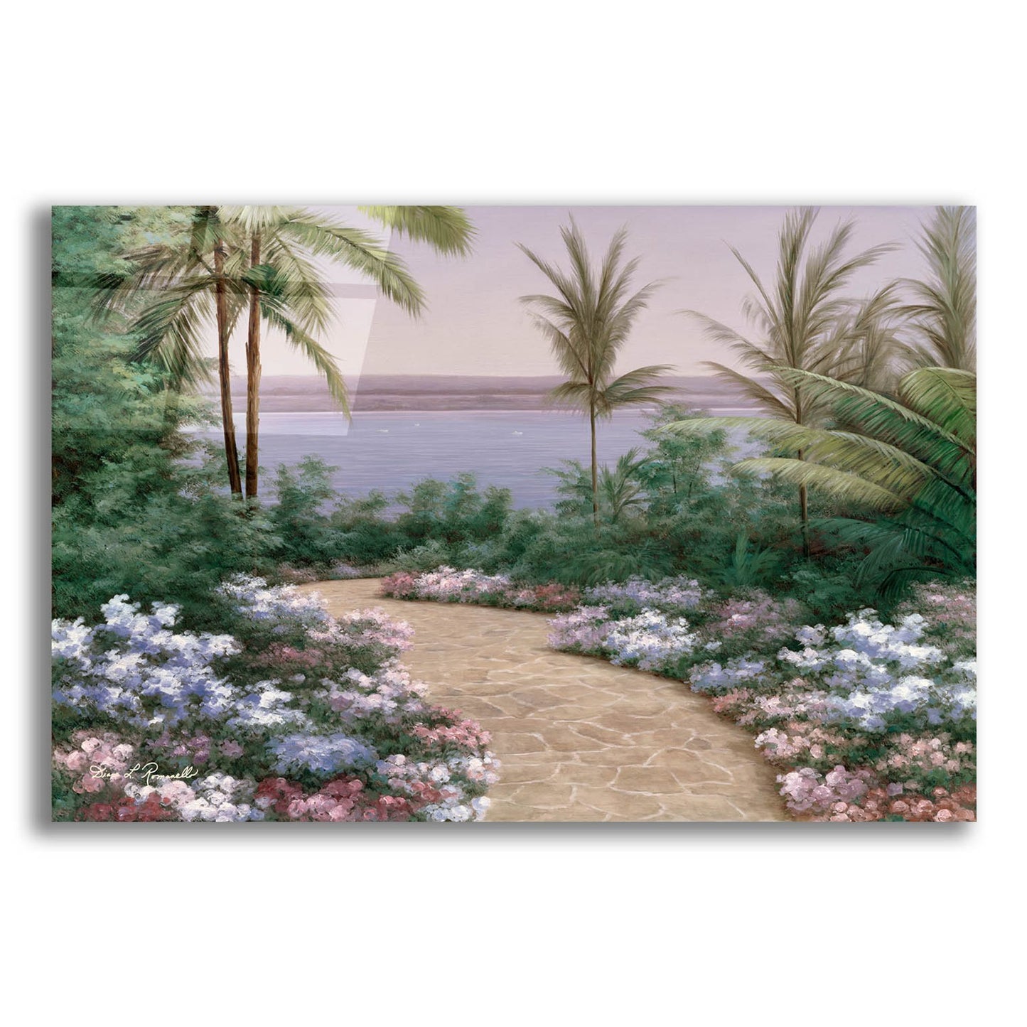 Epic Art ' Floral Breeze' by Diane Romanello, Acrylic Glass Wall Art,24x16