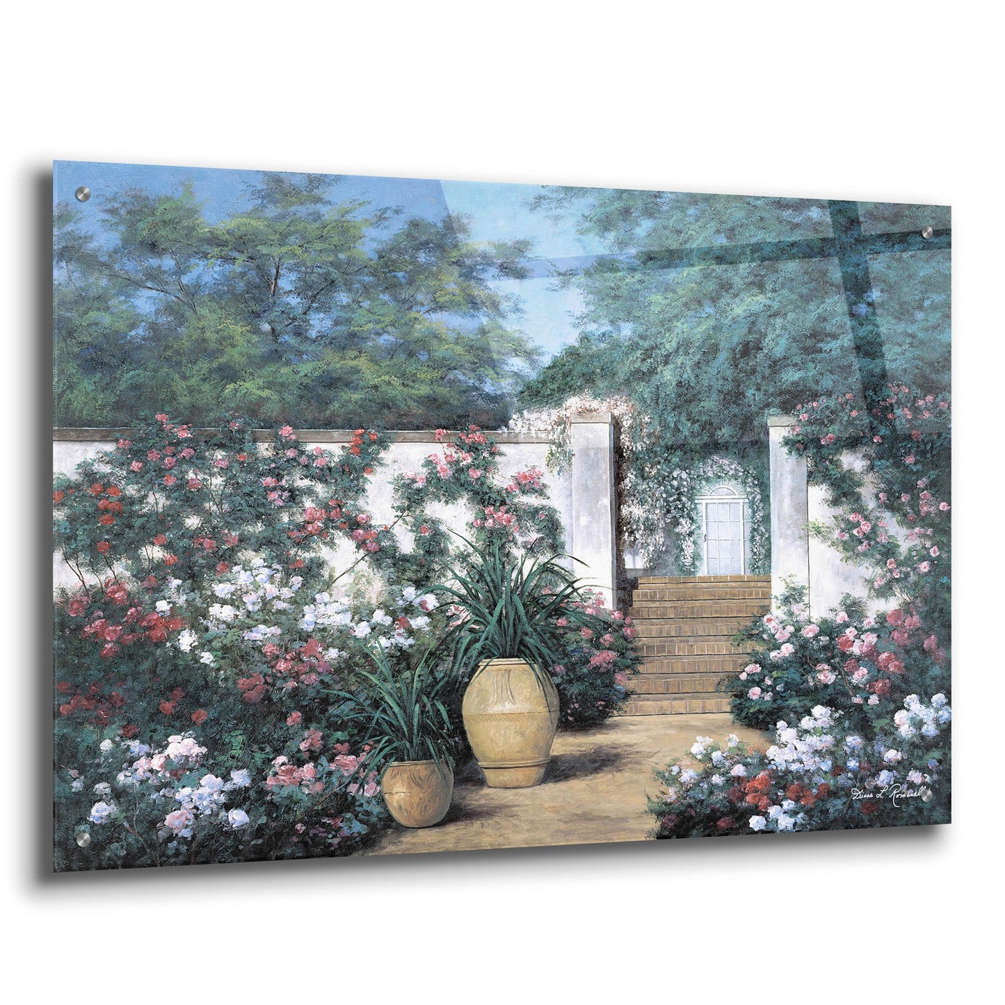 Epic Art ' Jardin de Fleur' by Diane Romanello, Acrylic Glass Wall Art,36x24